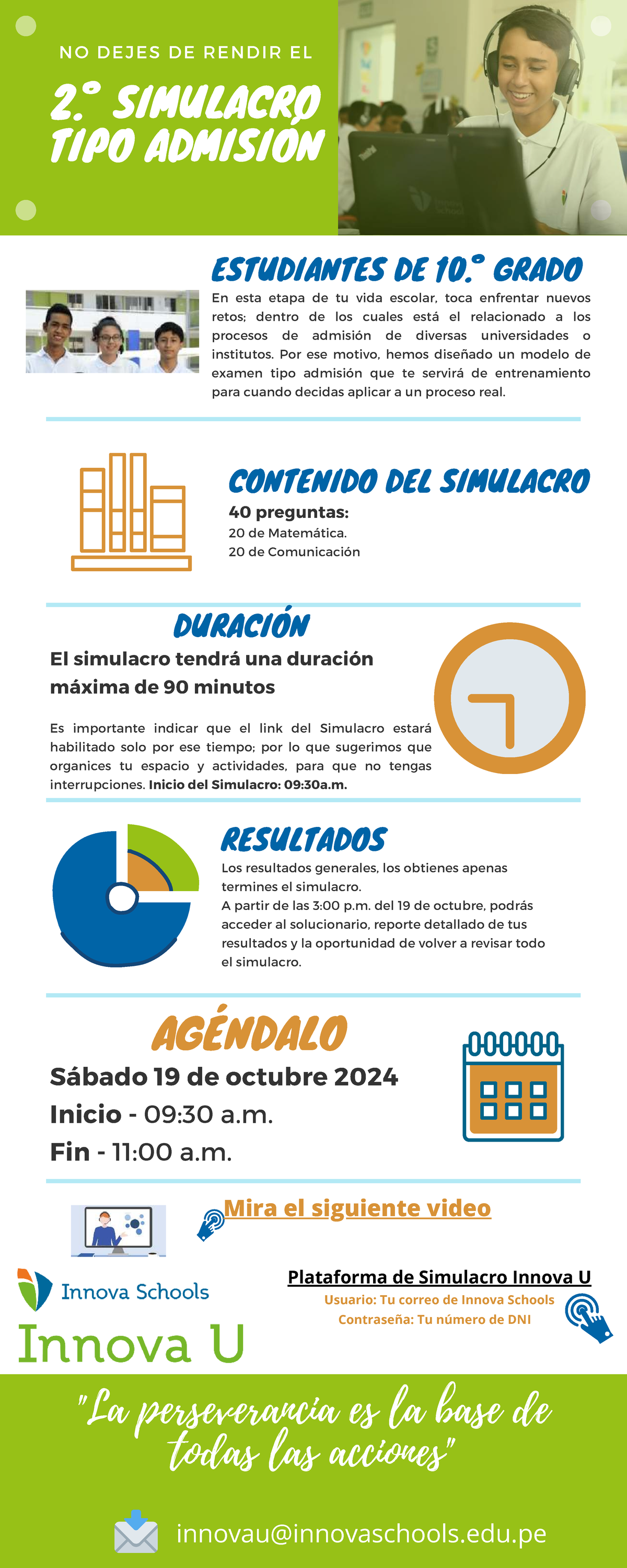 2do Simulacro Tipo Admisión 10mo Grado 2024 - Entrenamiento y ...
