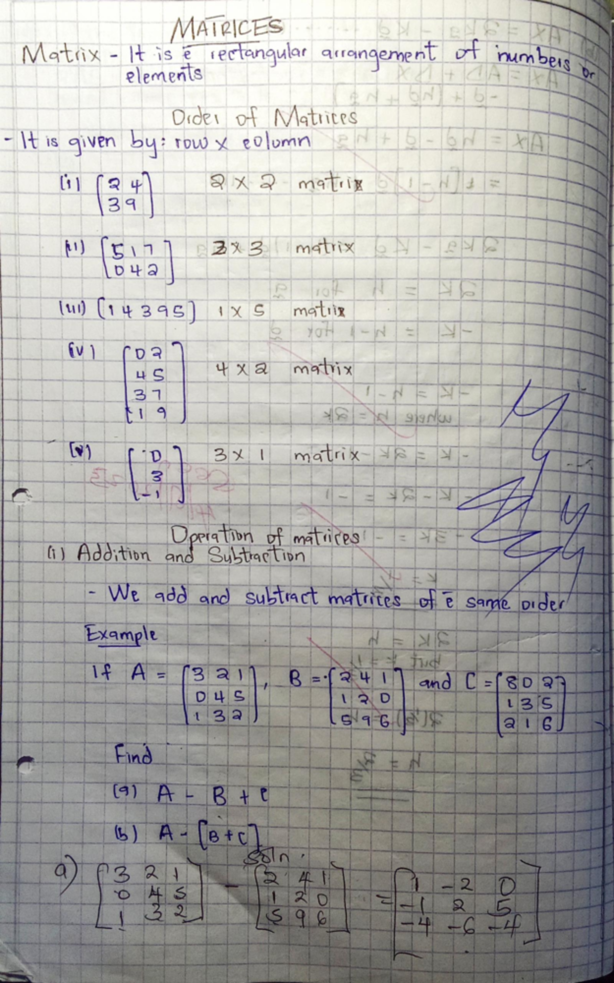 High school Matrix - MATeICES Matix - t is rectangular arangement ot ...