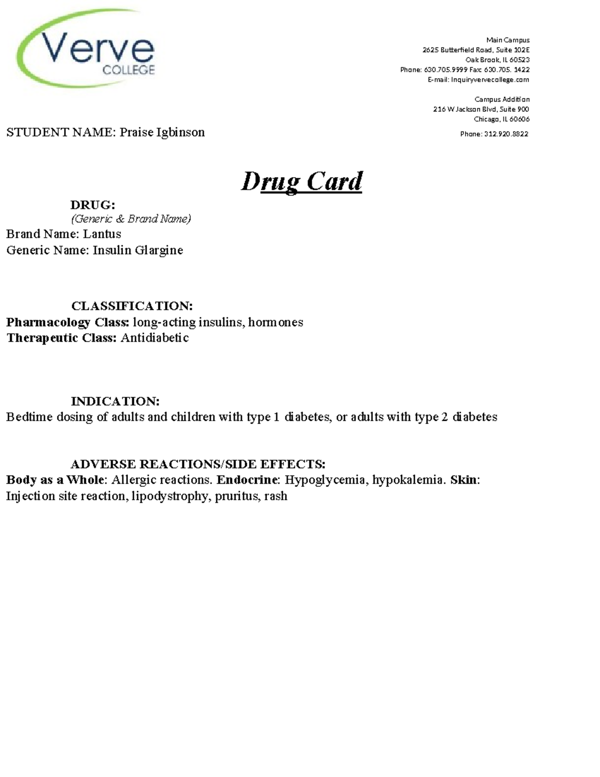 Insulin Drug Classification & Uses - Lantus (INS 101) - Studocu