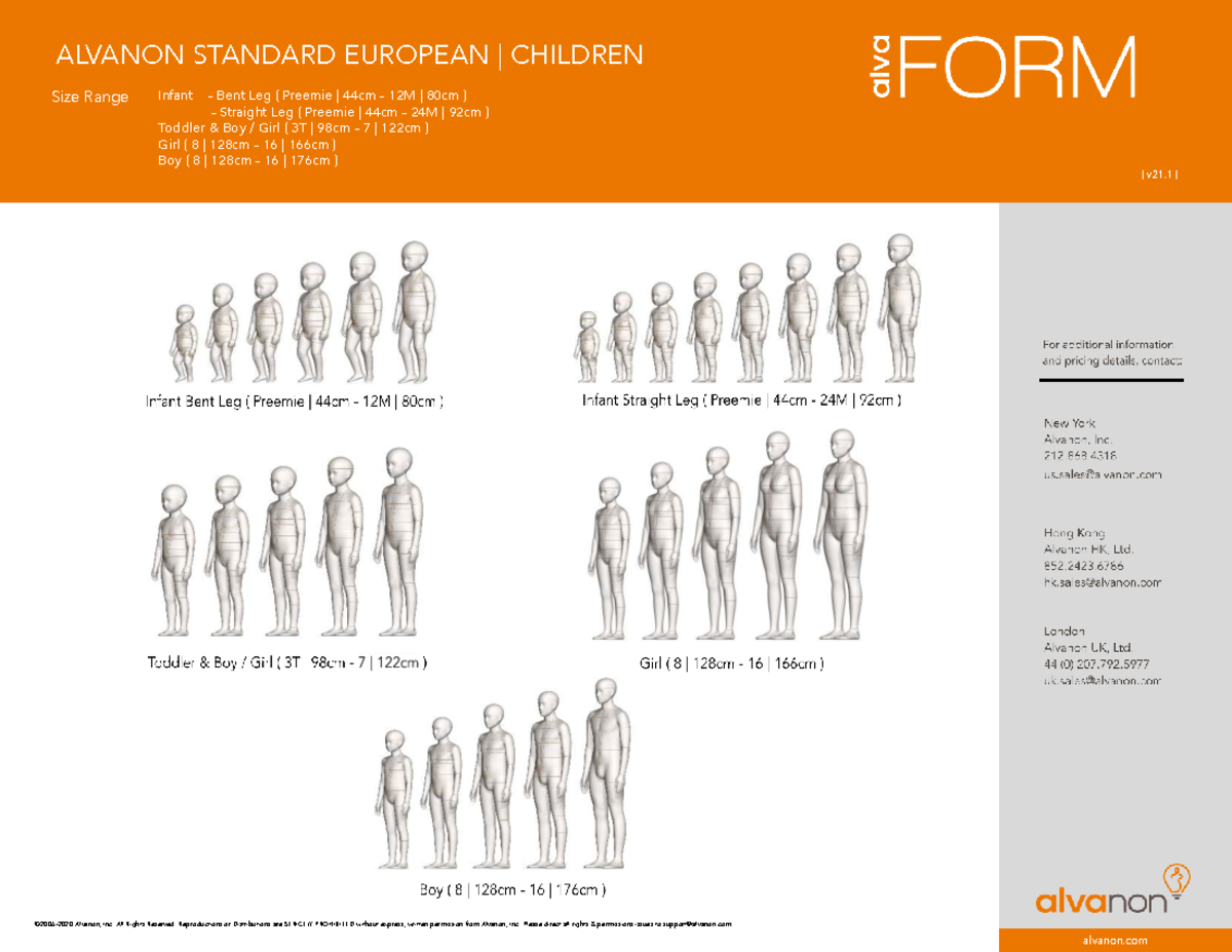 AF- Specs-ASD-Standard Sizing for European Children v21.1 - Studocu
