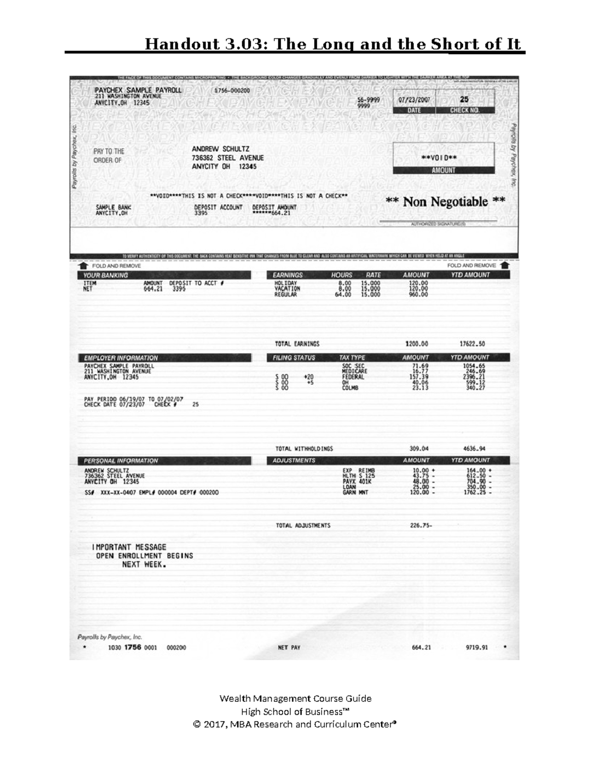 Wealth Management Course Guide: Tax Filing Essentials (Handout 3) - Studocu