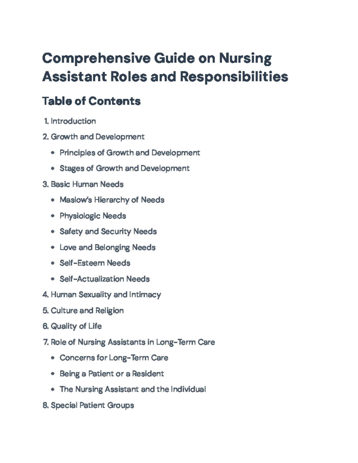 Nursing Assistant Roles & Responsibilities: A Comprehensive Guide (NUR ...
