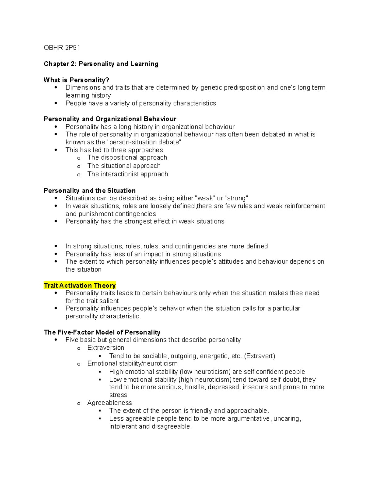 OBHR2P91 W2025 S3 - Understanding Organisational Behavior Concepts ...