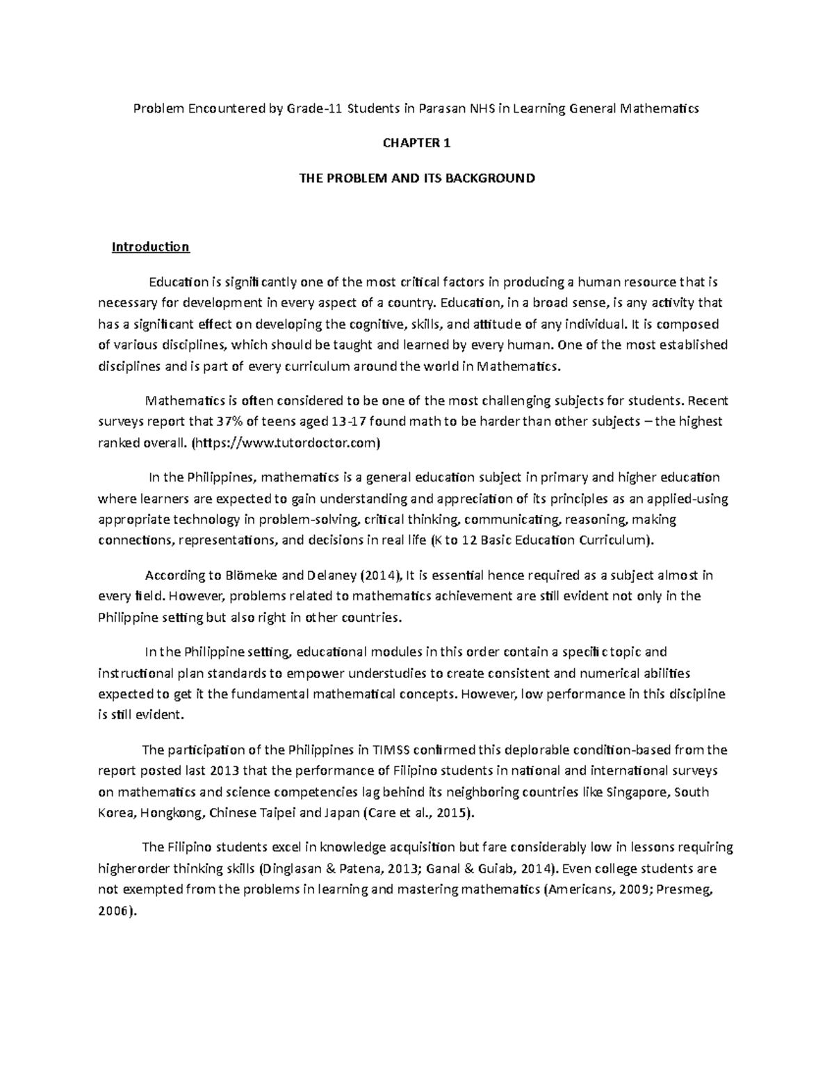 Challenges Faced by Grade-11 Students in Learning General Math - WPS ...