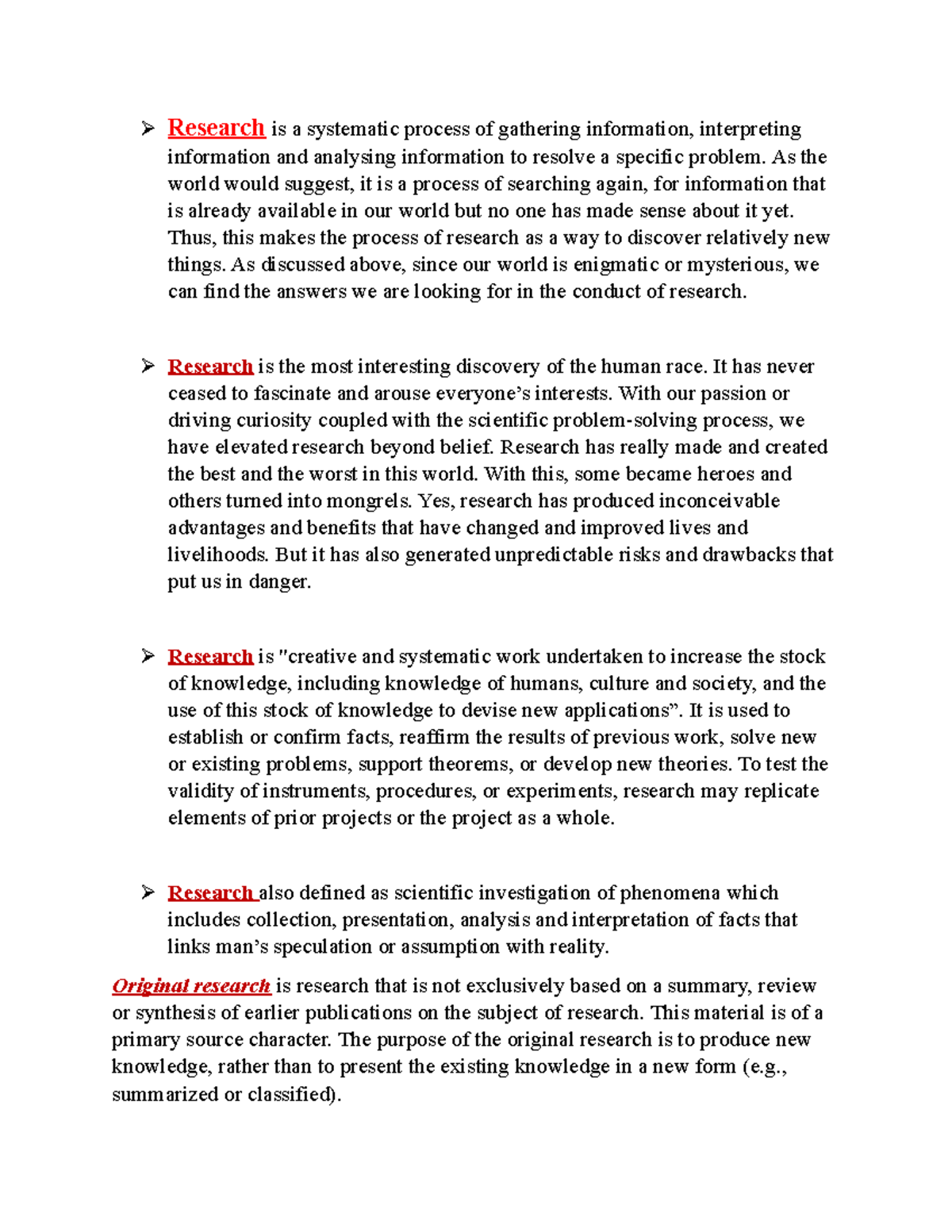 Research: Lesson 2 - Understanding Research Processes and Types - Studocu