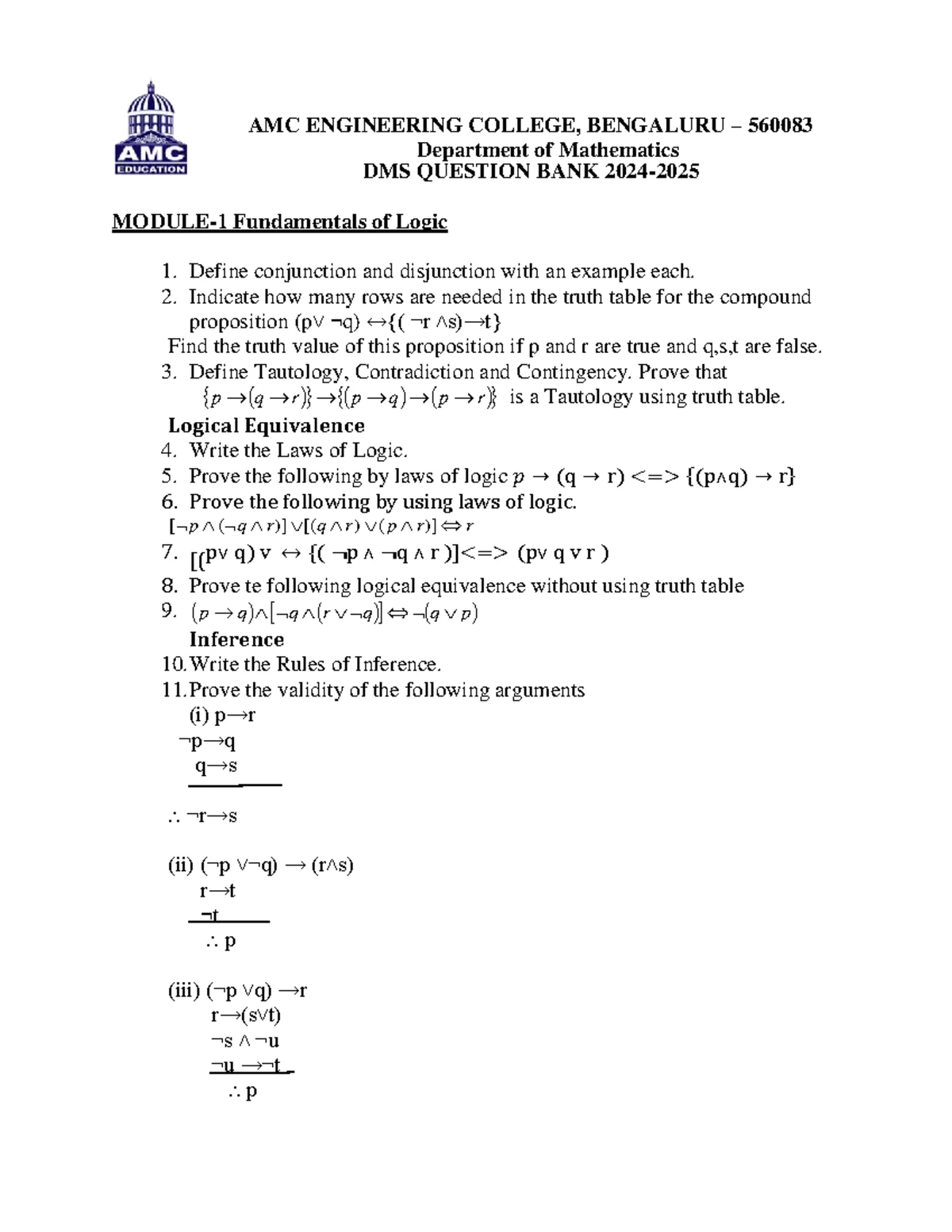 Design and Analysis of Algorithms Question Bank (BCS401) - Studocu