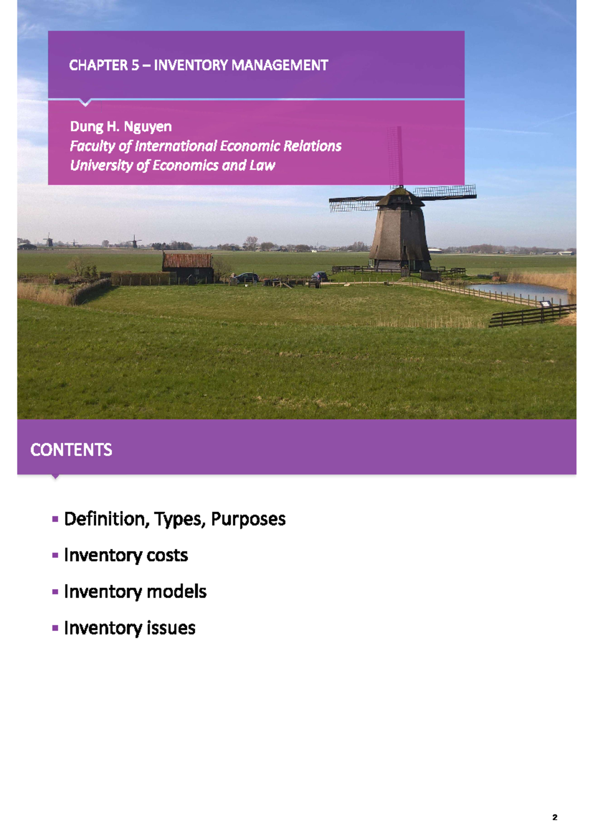 Chapter 5: Inventory Management - Key Concepts and Models (Kinh tế ...