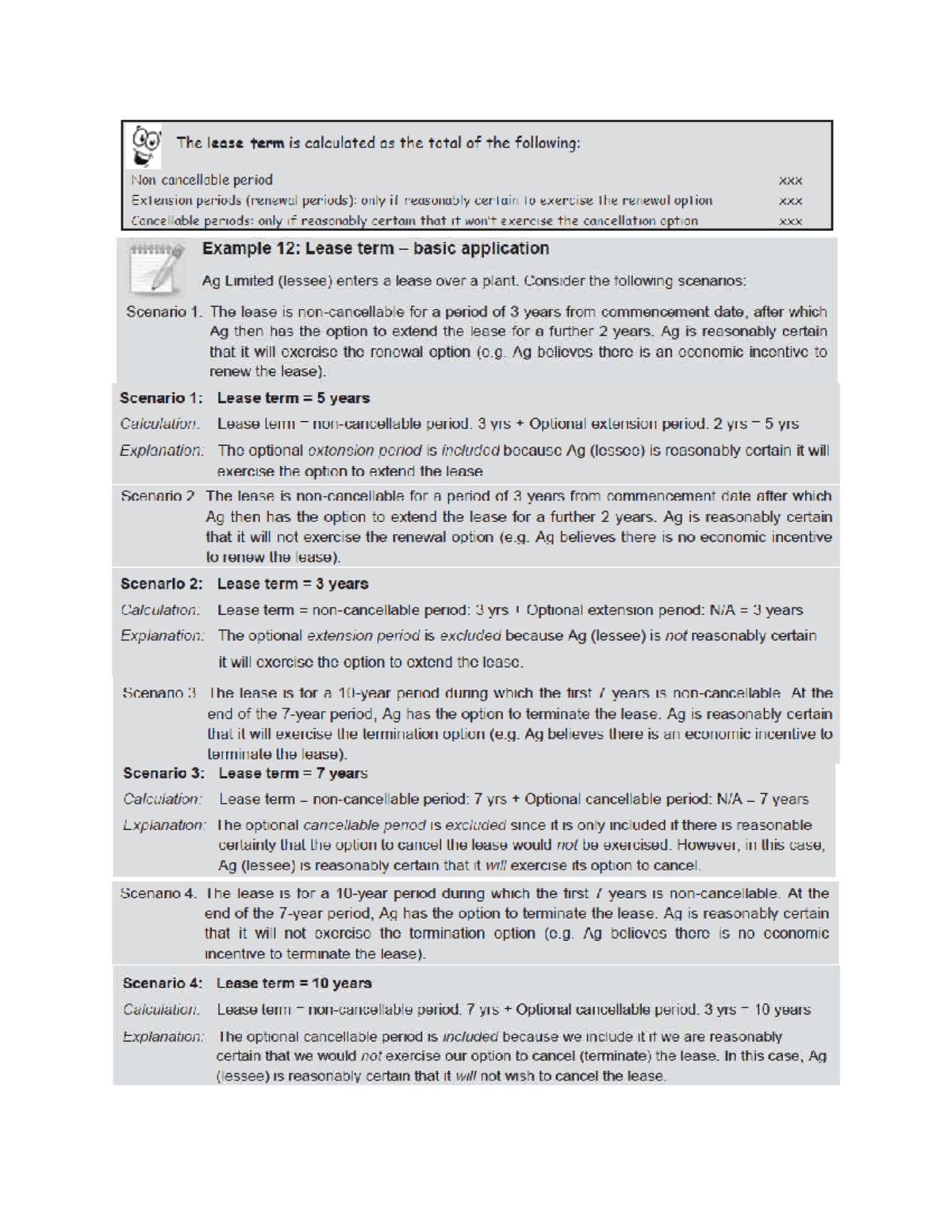 IFRS 16 Lease Term Examples: Scenarios and Calculations - Studocu