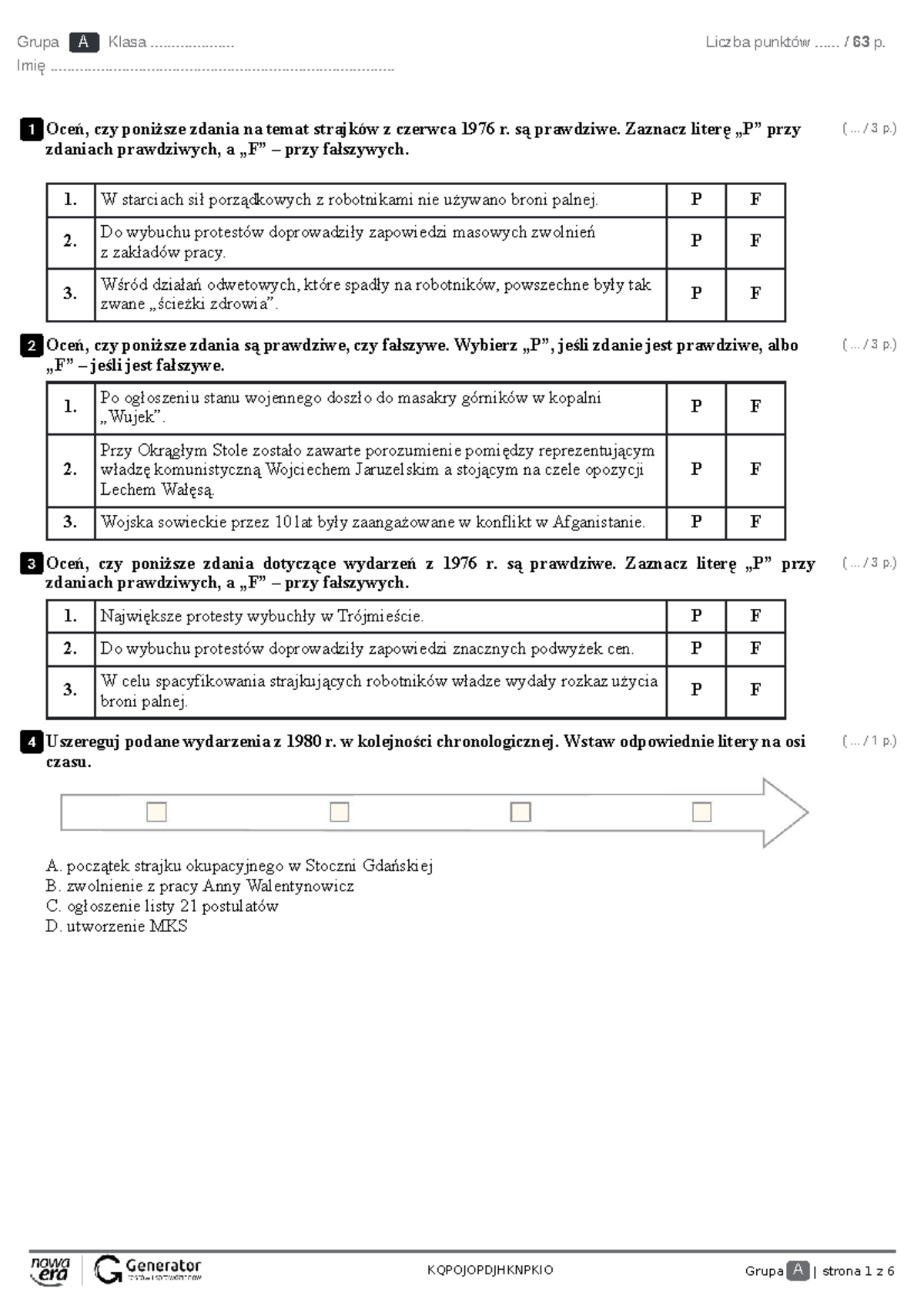 Upadek Komunizmu Sprawdzian Klasa 8 Pdf