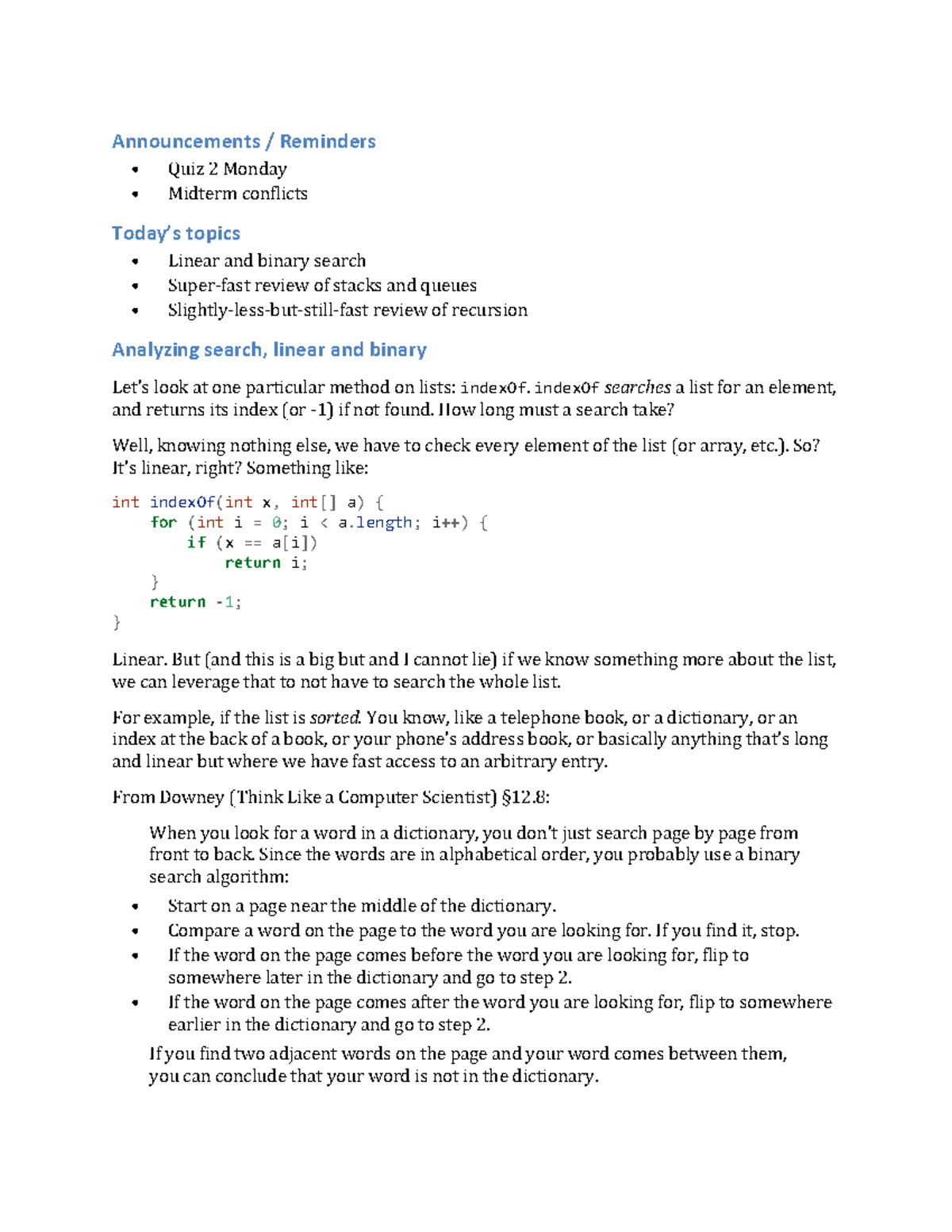 Recursion and Control Flow Insights for COMPSCI 250 Midterm Review ...