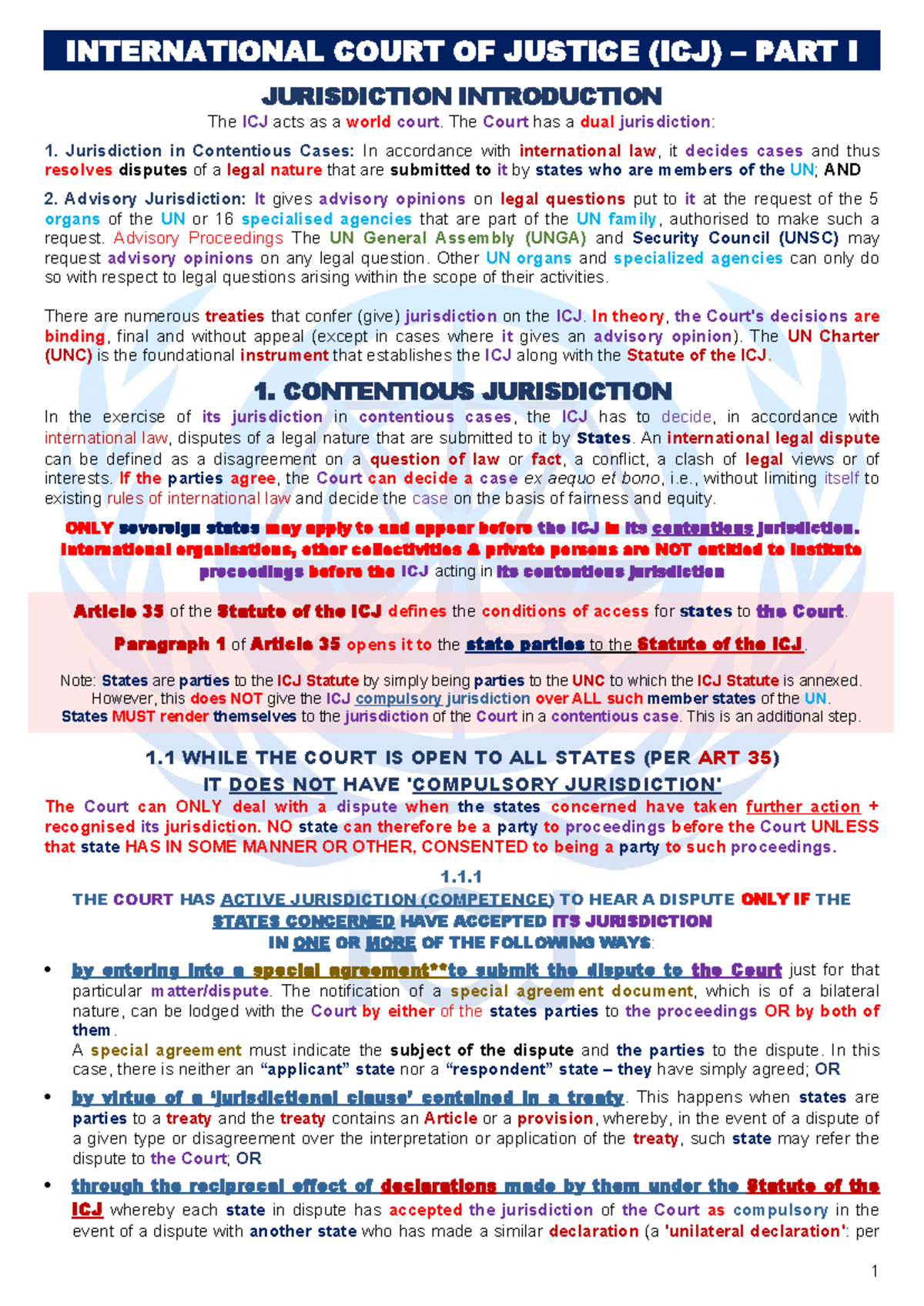 ICJ Jurisdiction and Role: Understanding Its Limits and Functions ...