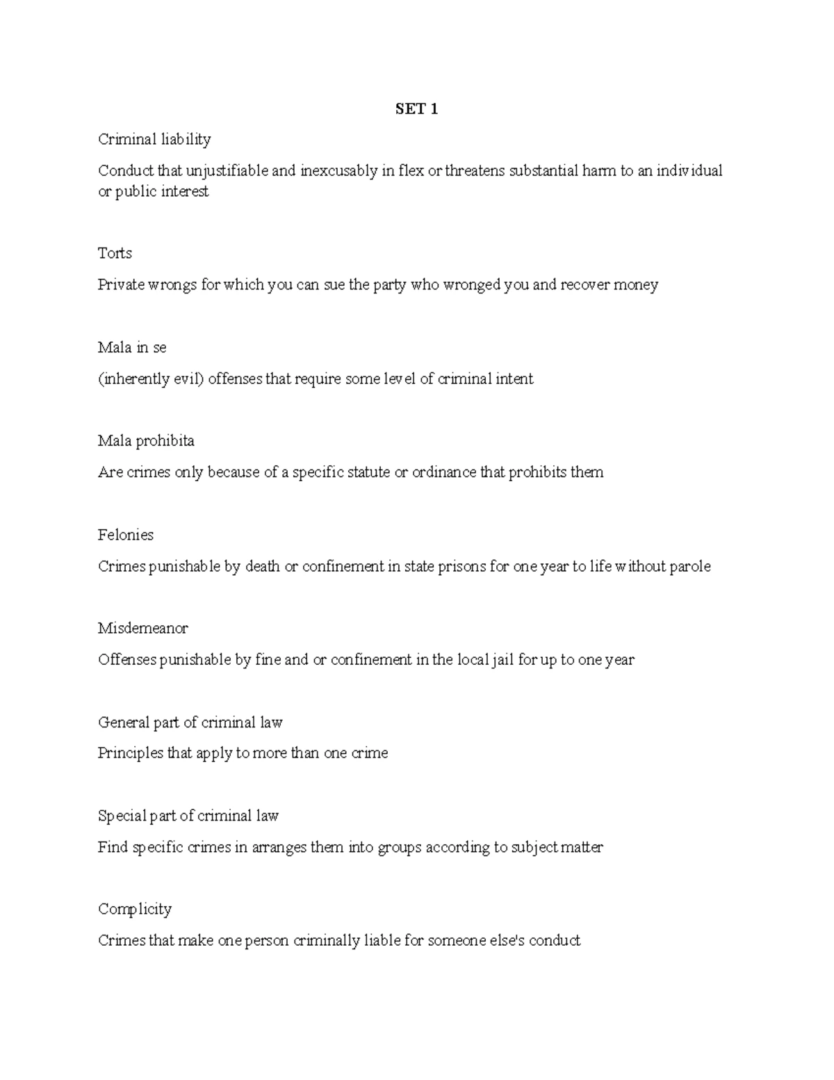 Criminal Law and Procedure Study Notes - Key Concepts Overview - Studocu