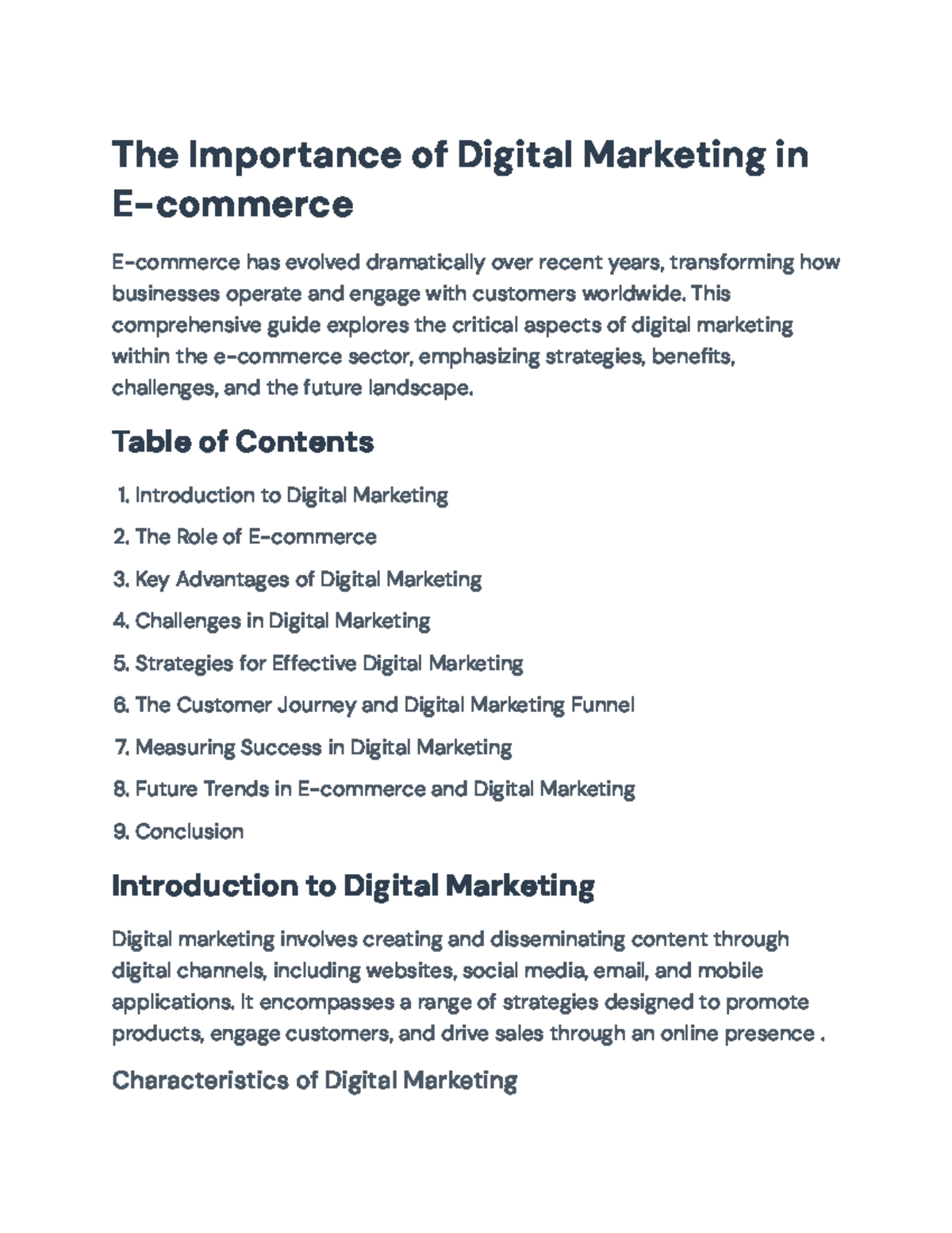 Digital Marketing Strategies in E-commerce: A Comprehensive Guide - The ...