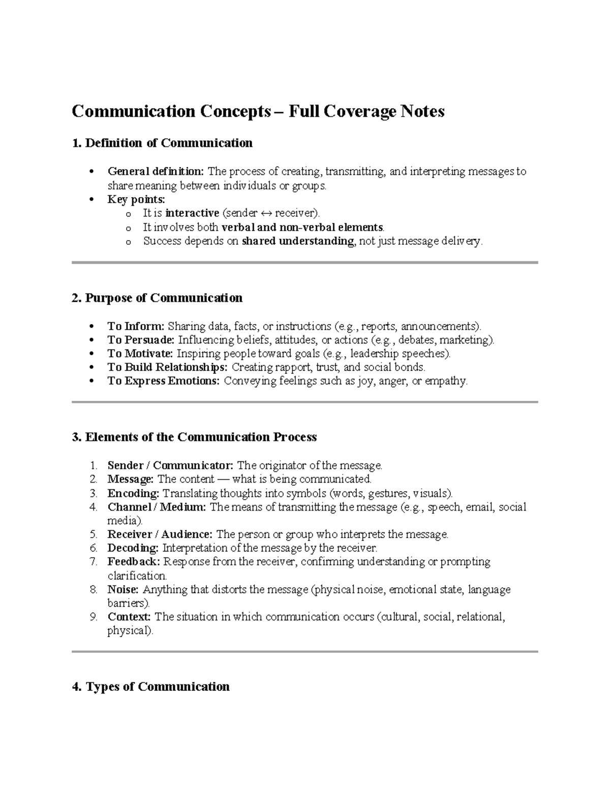 Effective Communication Full Coverage Notes 1st Sem - Studocu