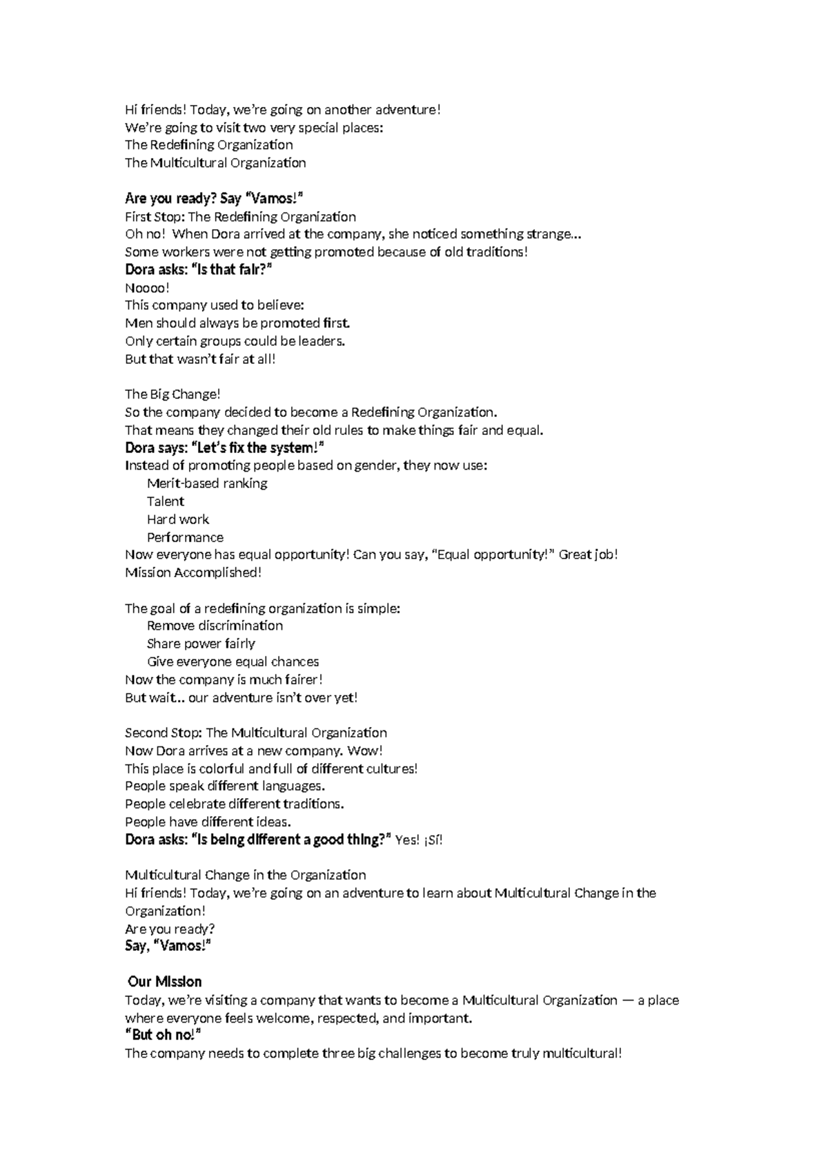 Creative Reporting: Exploring Redefining & Multicultural Organizations ...