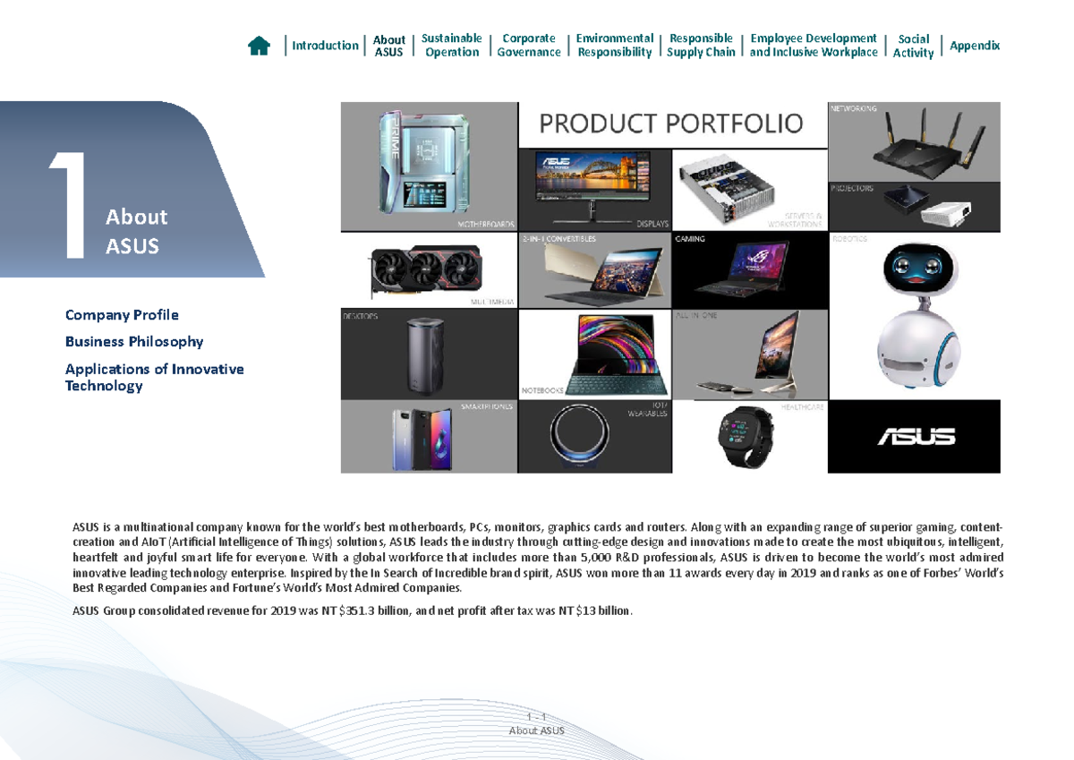ASUS Detailed-01 2019 EN - 1 - 1 Introduction About Appendix ASUS ...