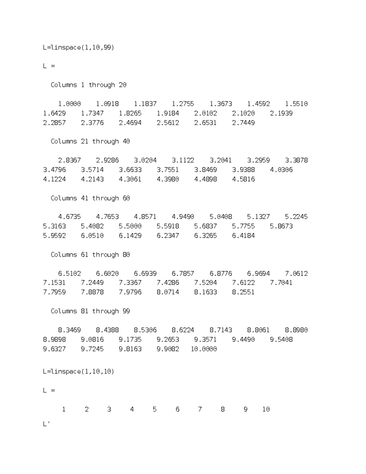 Matlab Notes - Data Columns Overview (12313213) - Studocu