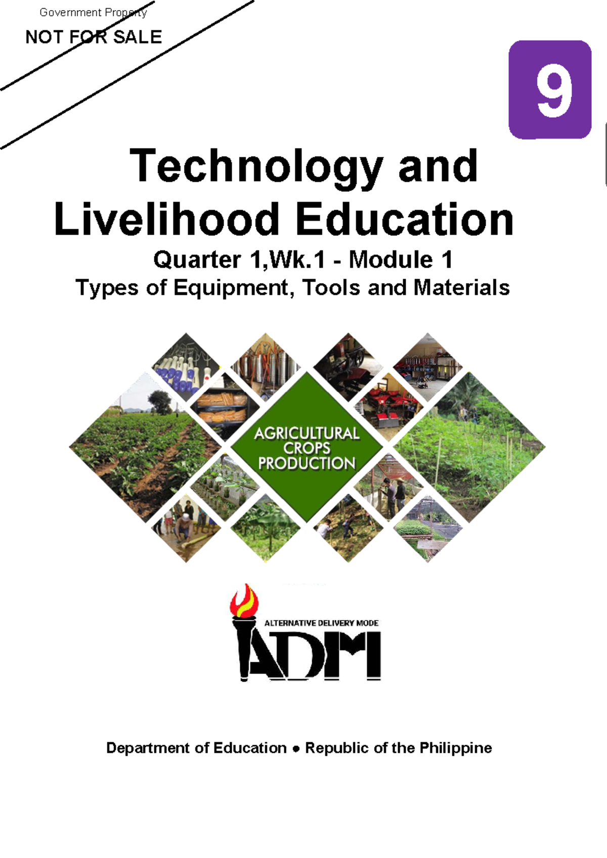 TLE9 Q1 Mod1: Types of Equipment, Tools, and Materials Guide - Studocu