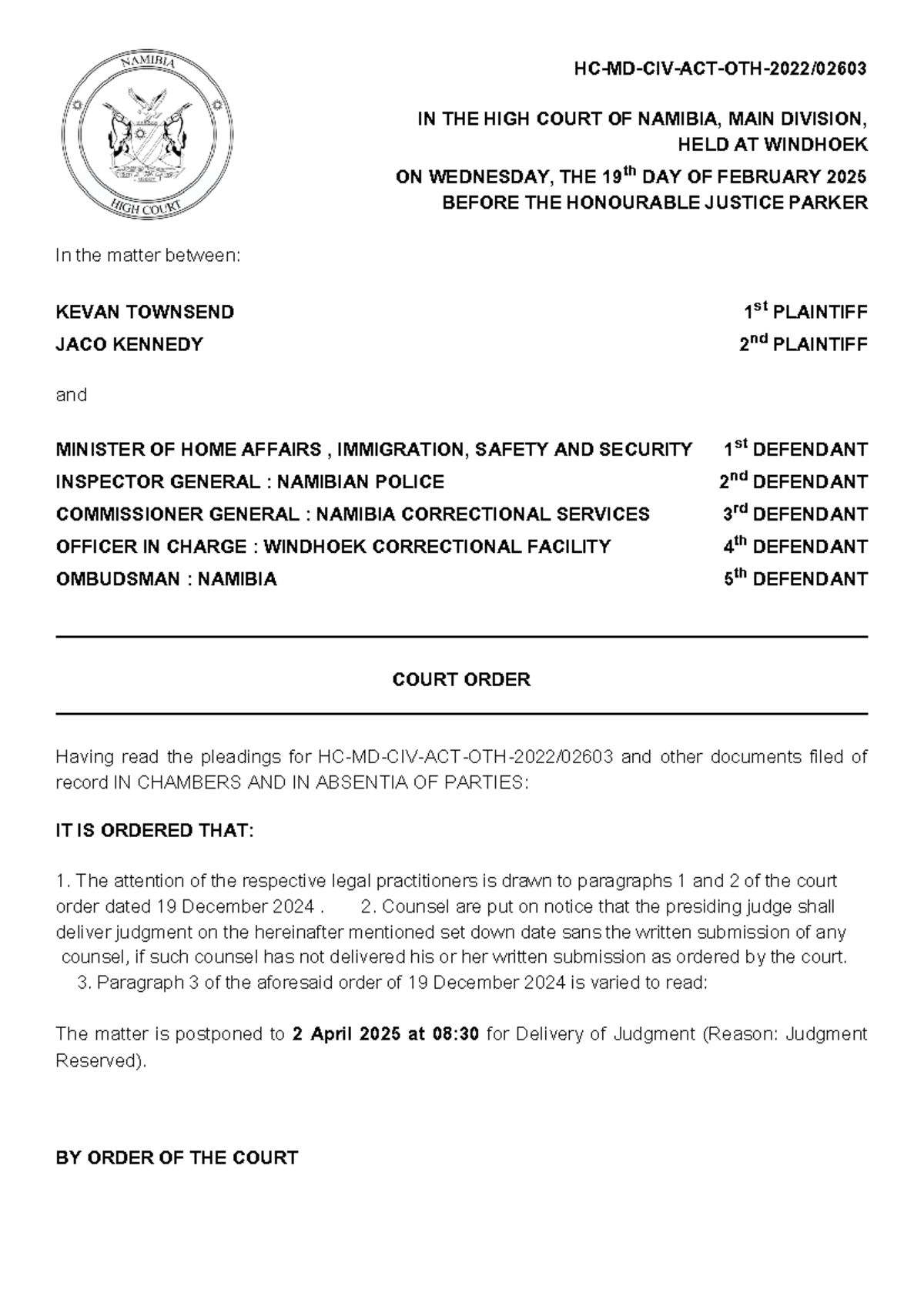 Court Order(Action - Others (High Court - MD)) (approved with seal ...