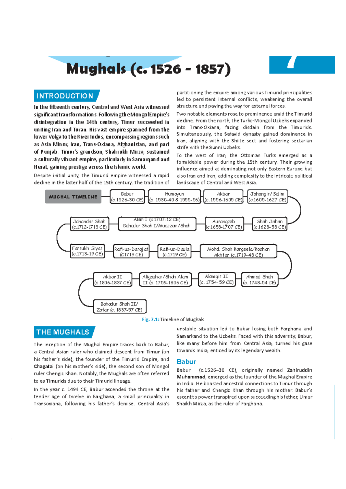 Mughals - Notes (HIST 101): Overview of the Mughal Empire (1526-1857 ...