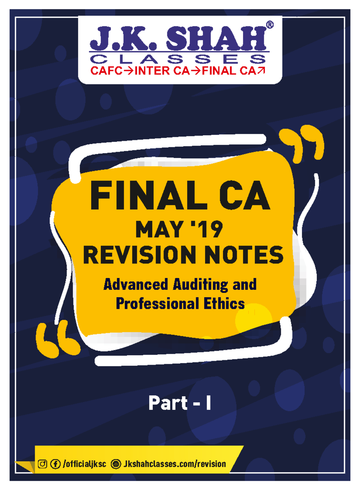 Final CA Revision Notes on Auditing and Professional Ethics - Studocu