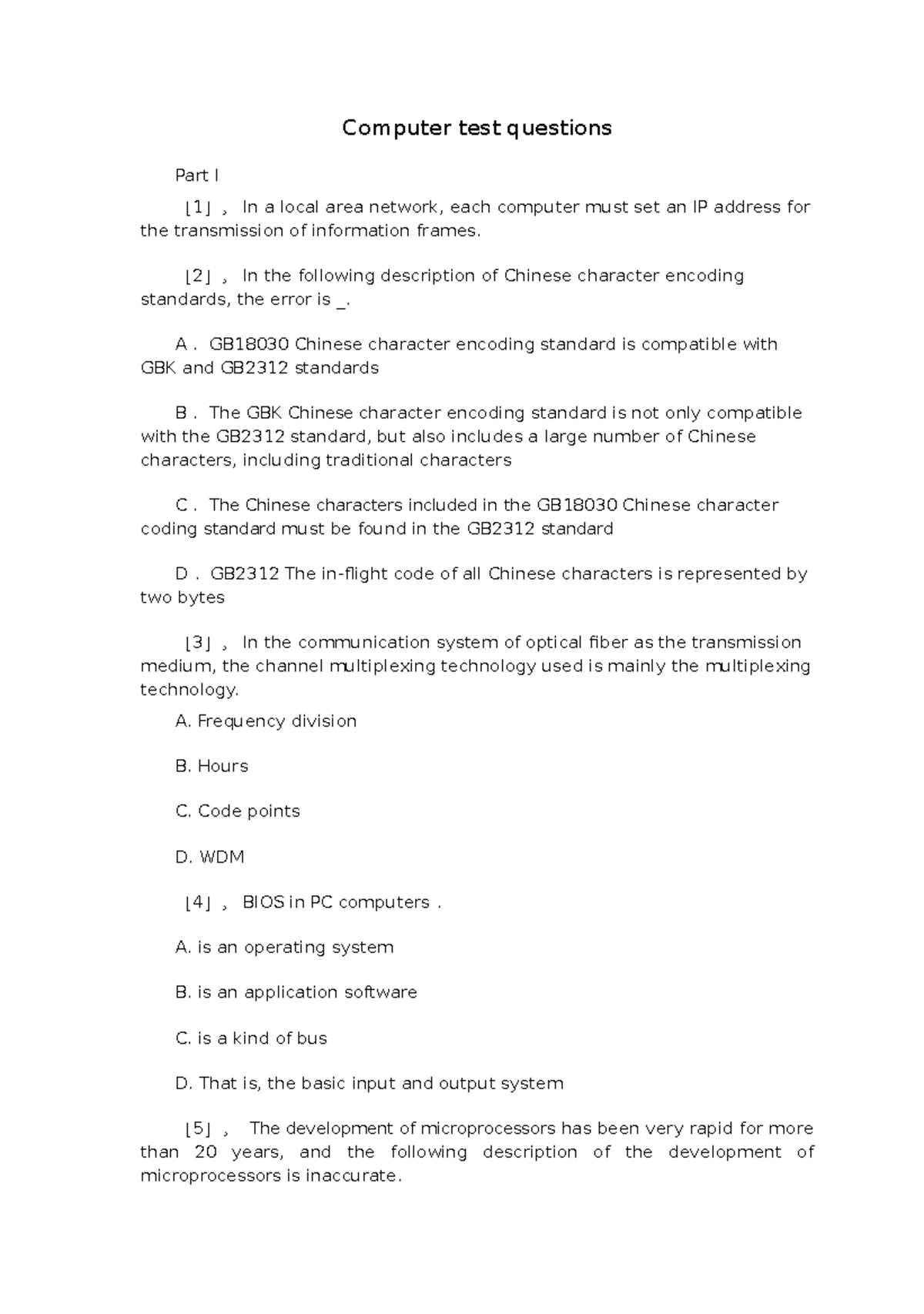CS101 Midterm Computer Test Questions: Objective Assessments - Studocu