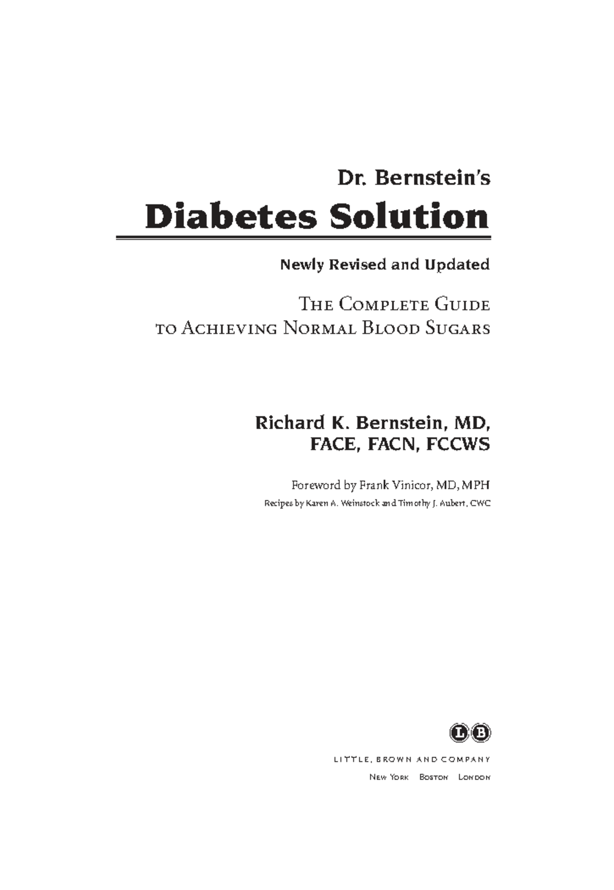 Dr. Diabetes Solution: Complete Guide to Normal Blood Sugars - Studocu
