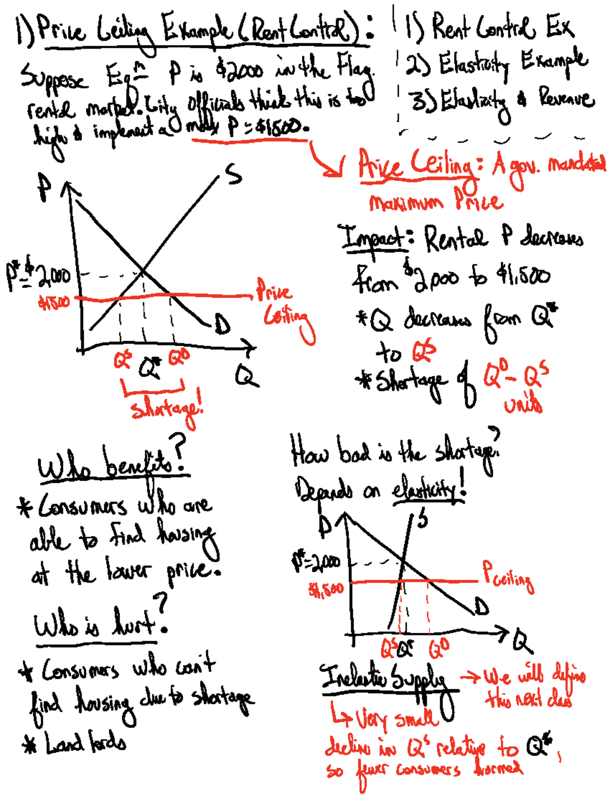 Elasticity and Price Control Examples - Studocu