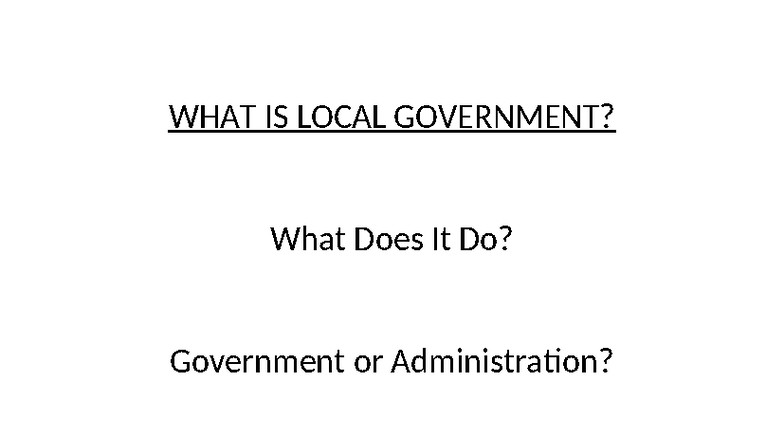 PL1 Local Government Overview: Functions, Structure & Elections - Studocu