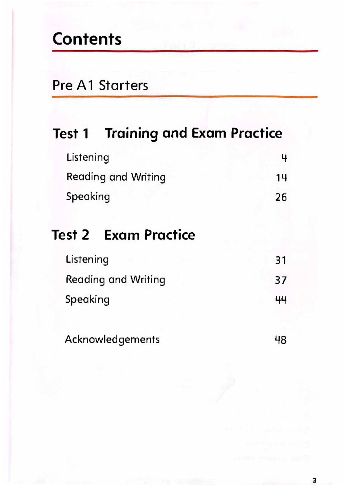 Starters A1 Test 1 & 2: Listening, Reading, Writing Practice - Studocu
