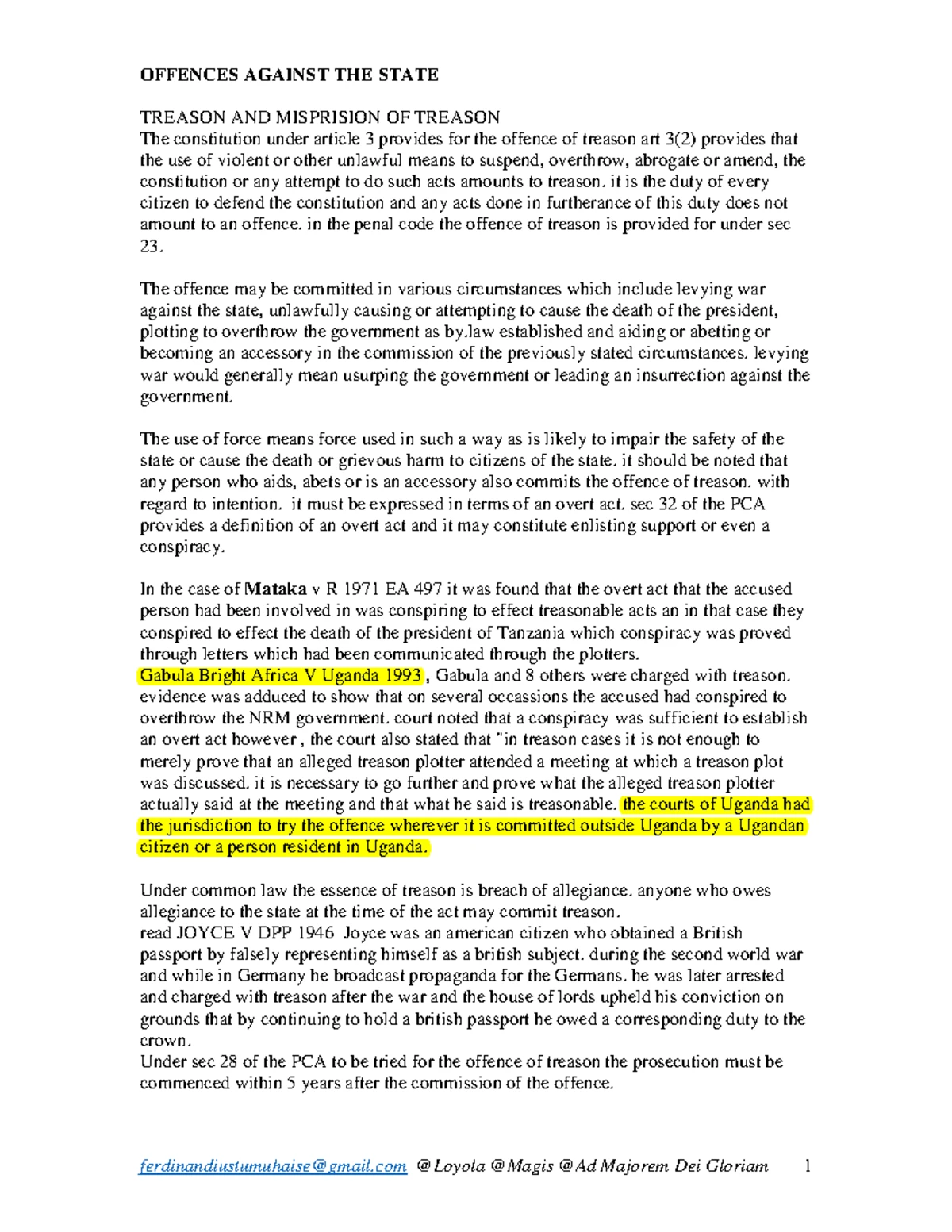 Notes on Robbery and Extortation 240203 232702 - ROBBERY AND EXTORTION ...