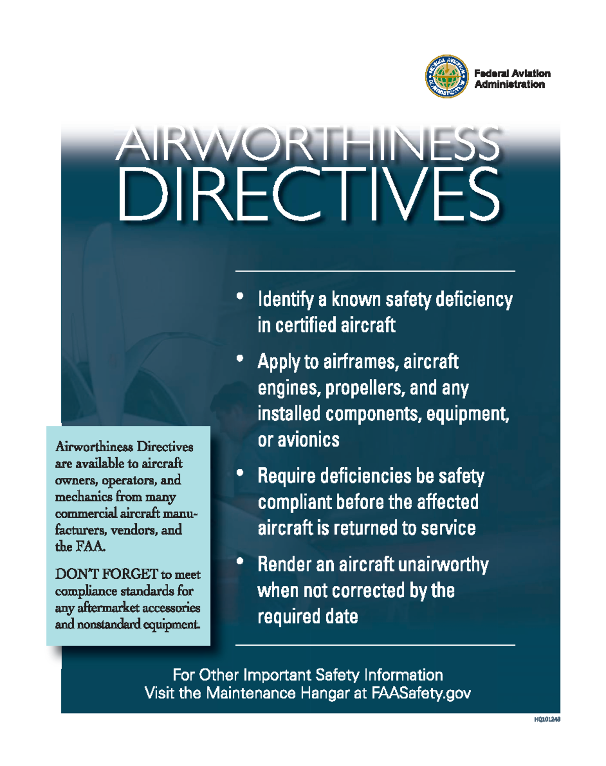 Airworthiness Directives Overview - FAA Compliance HQ101248 - Studocu