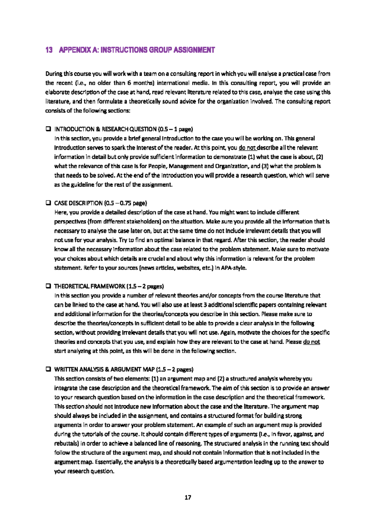 Group Assignment Guidelines for Consulting Report Analysis - Studeersnel