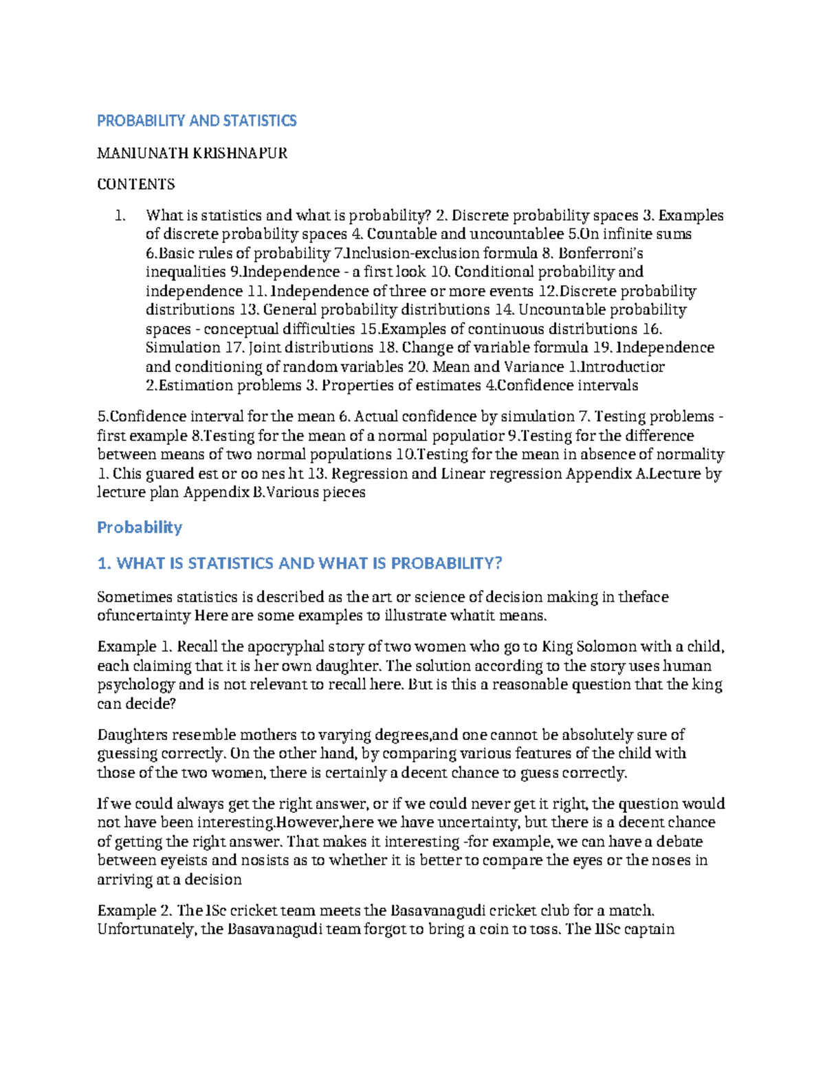 Statprob - Comprehensive Notes on Probability & Statistics Concepts ...