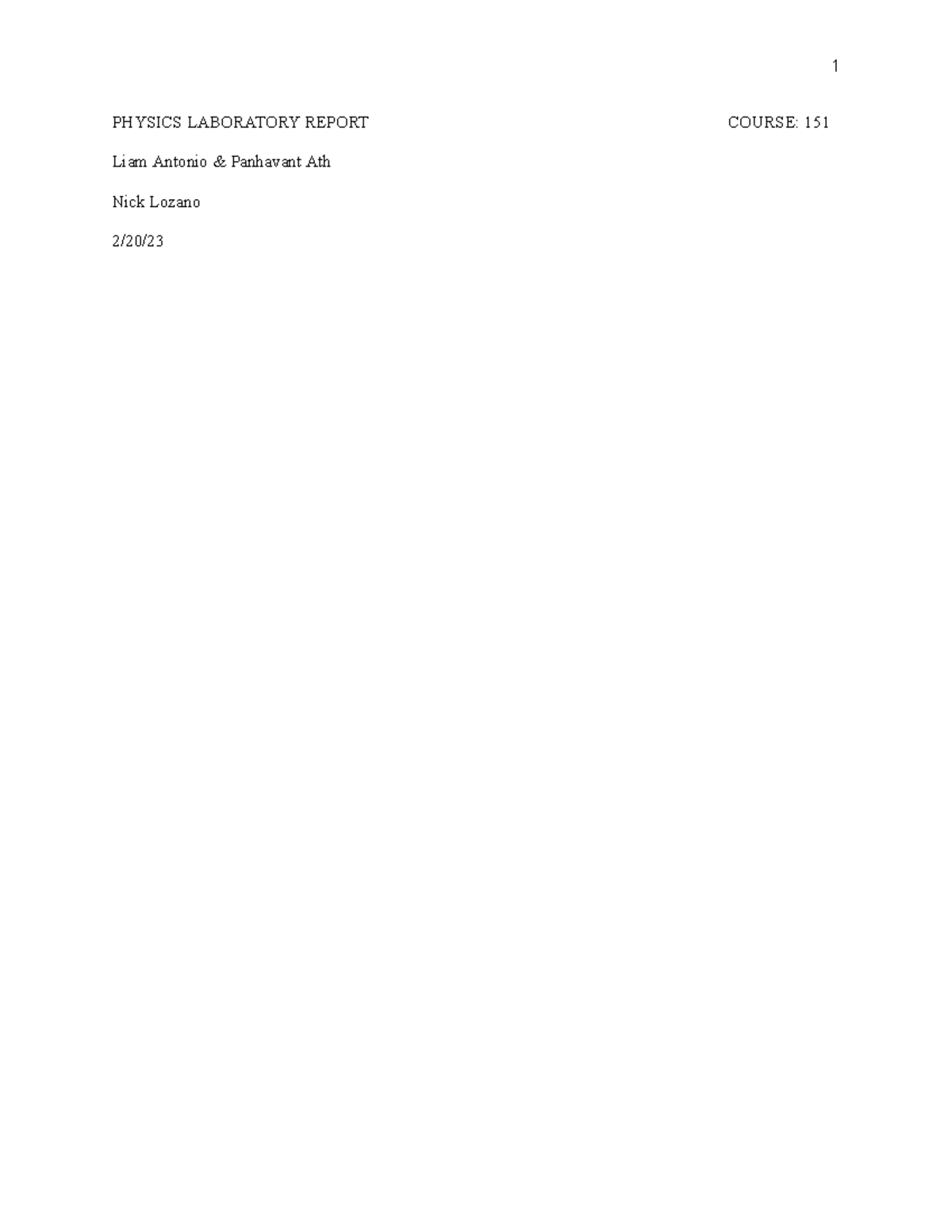 Lab 3: Mass Spring System - PHYS 151 Lab Report Analysis - Studocu