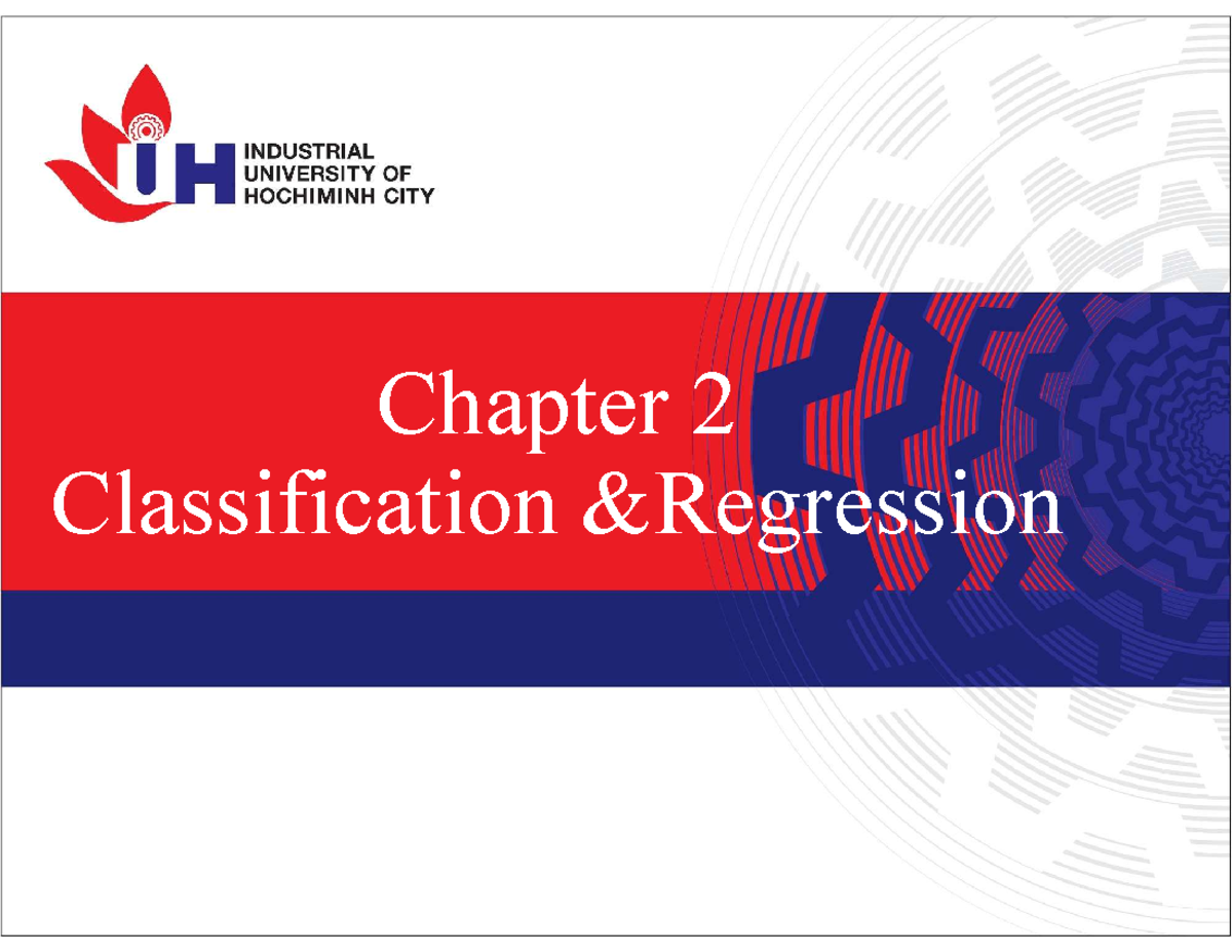 C2 - Chapter 2: Classification Overview and Model Building - Studocu