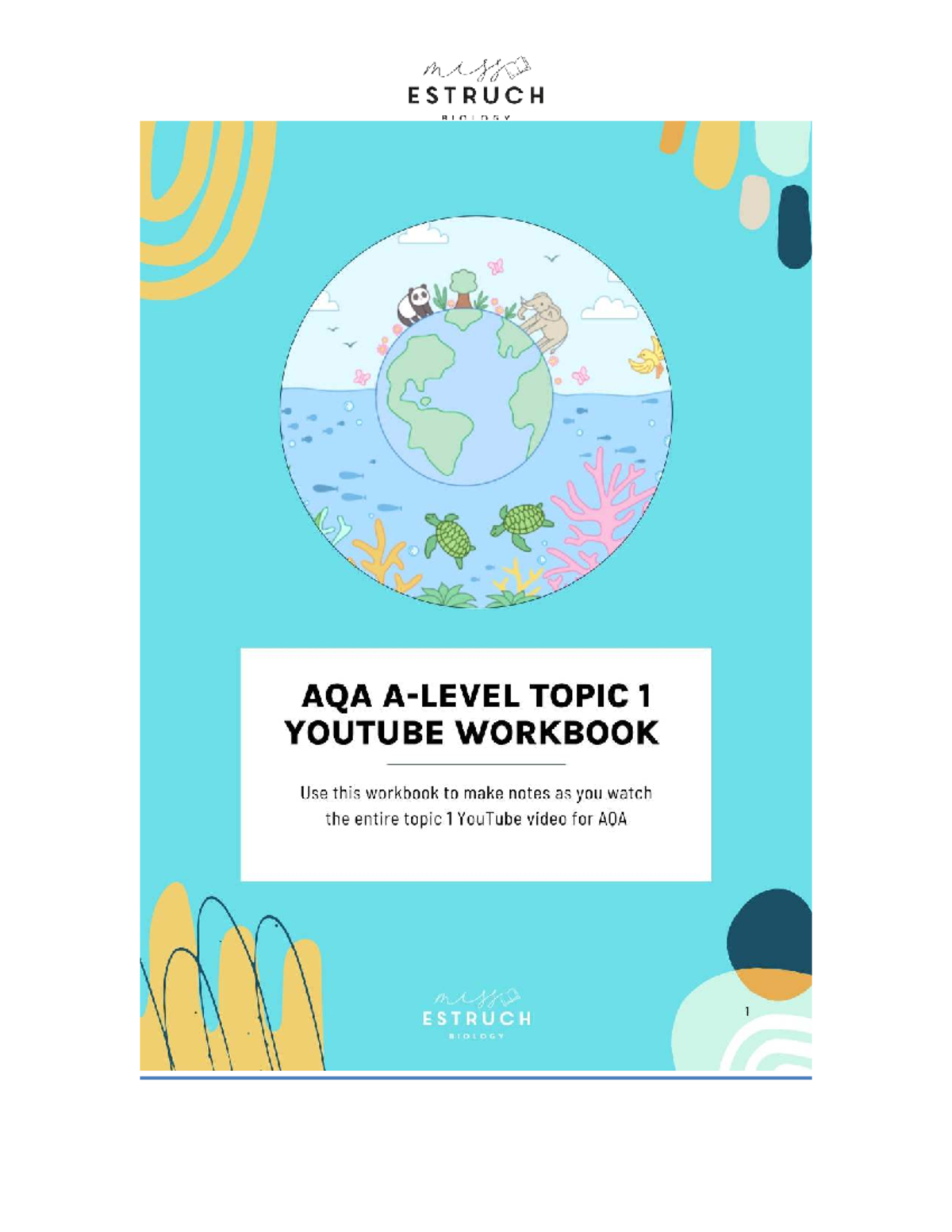 Topic 1 Workbook - Questions on Biochemical Processes and Structures ...