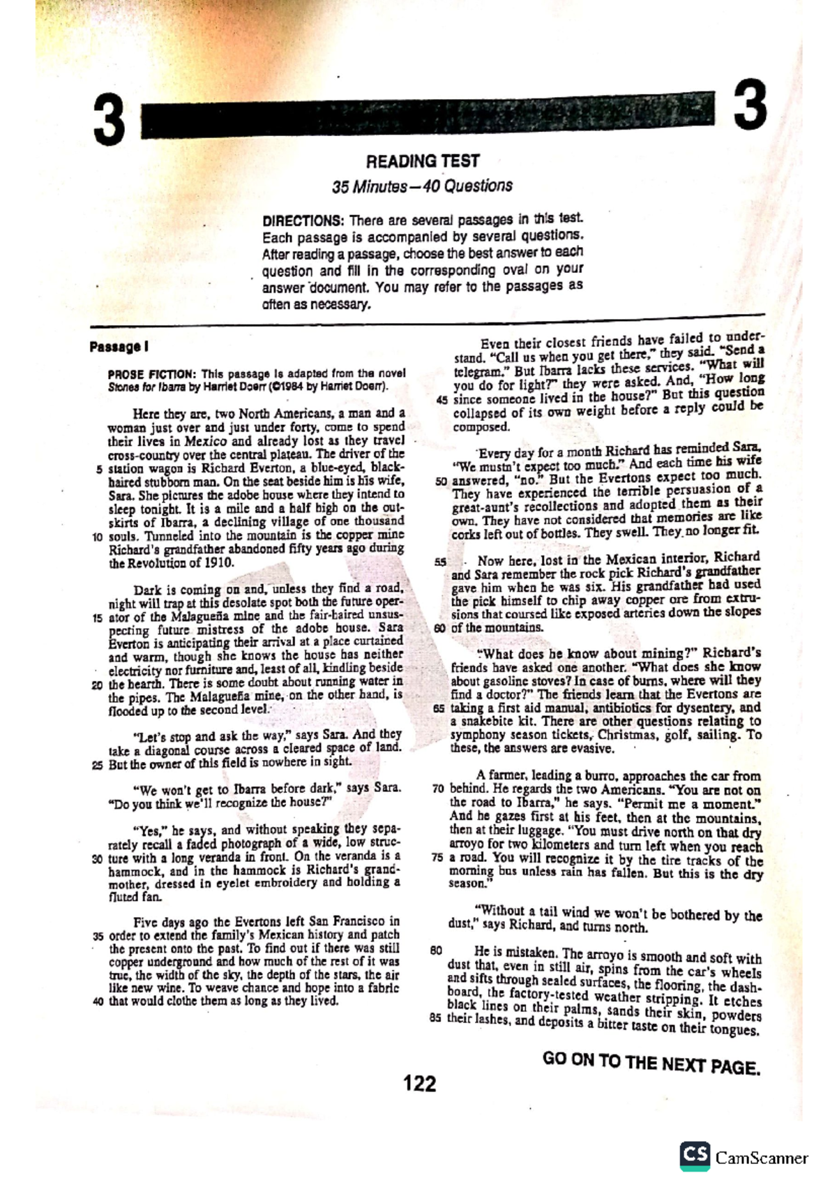 REVIEW OF READING TEST 5: 35 Questions and Passages Analysis - Studocu