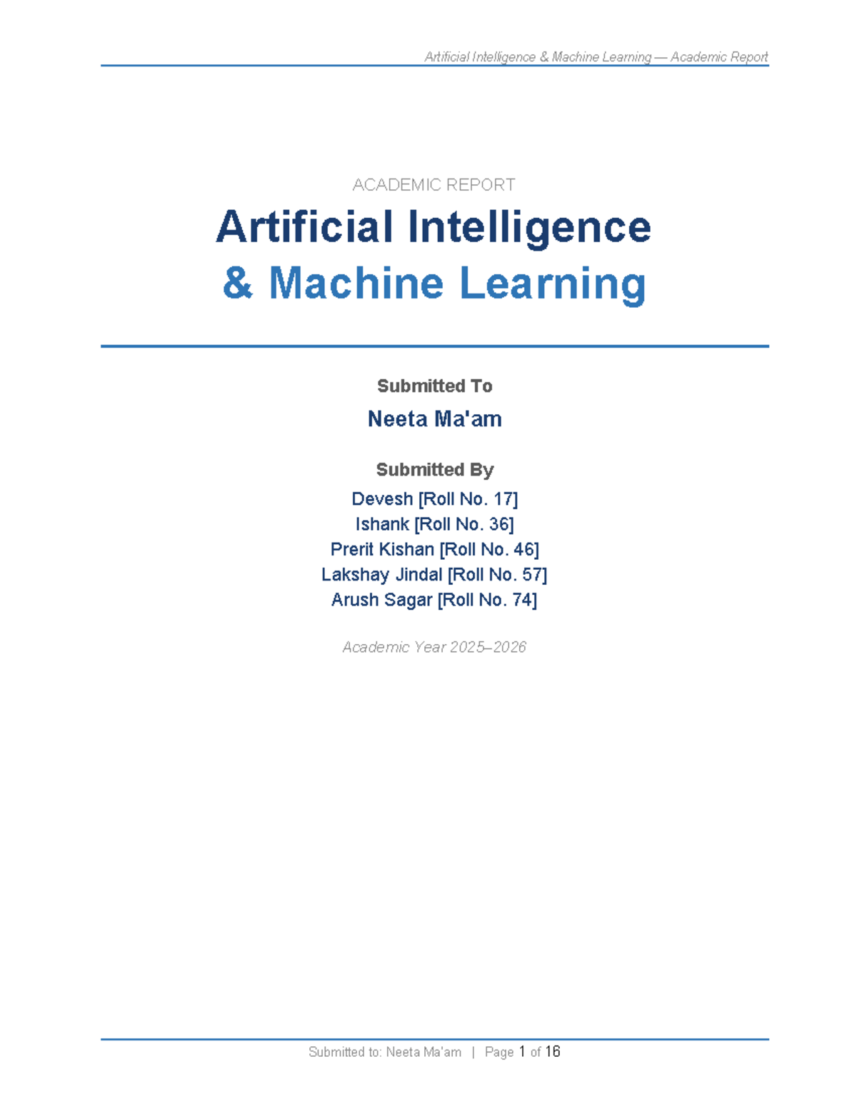 AI ML Academic Report: Understanding AI & Machine Learning Concepts ...