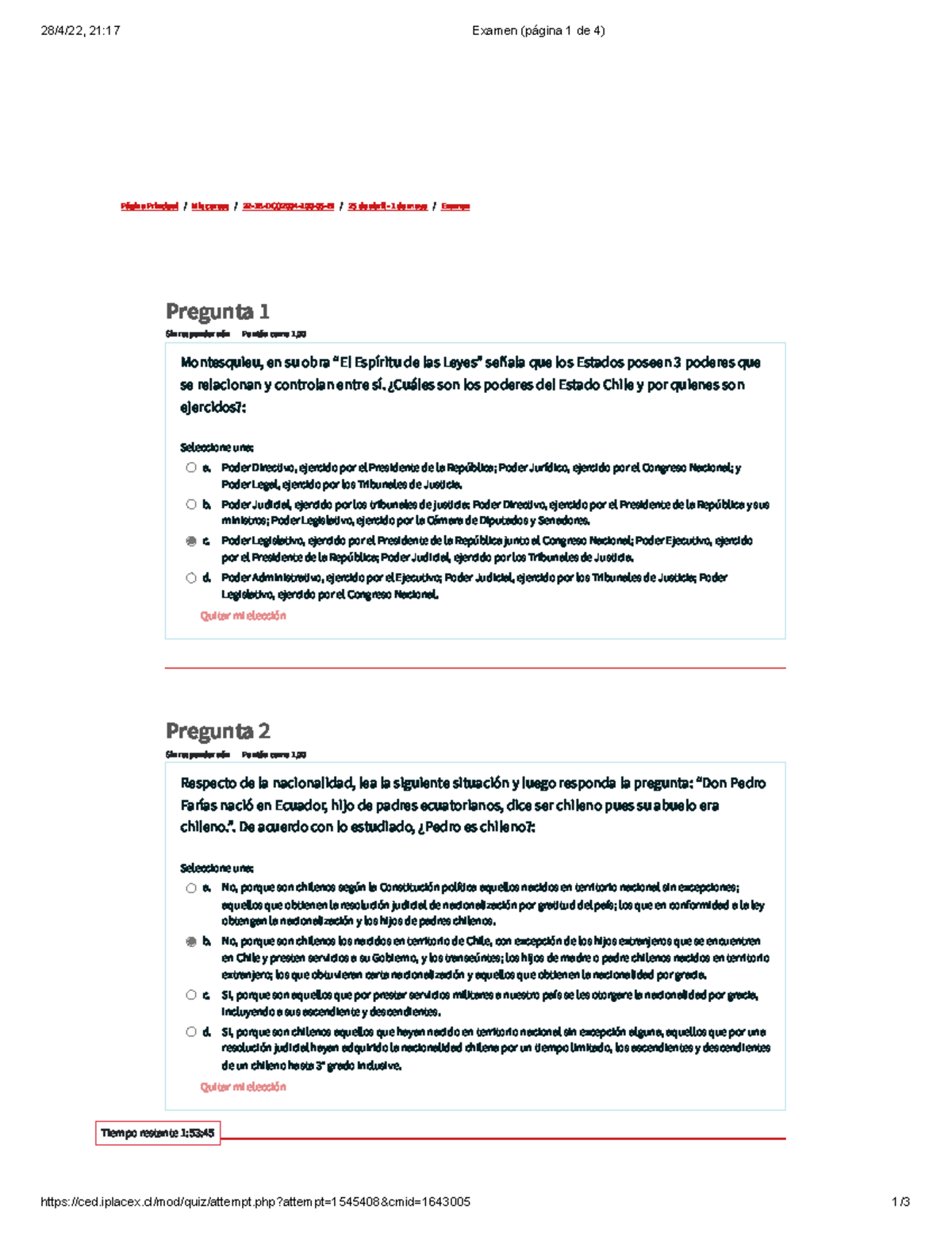 Examen Final Derecho Constitucional DCO2004-100% - Studocu