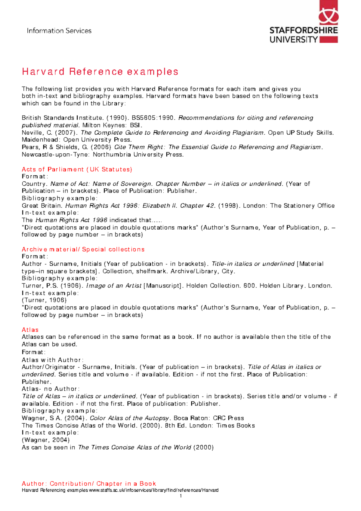 Harvard Referencing Examples: Formats and In-Text Citations Guide - Studocu