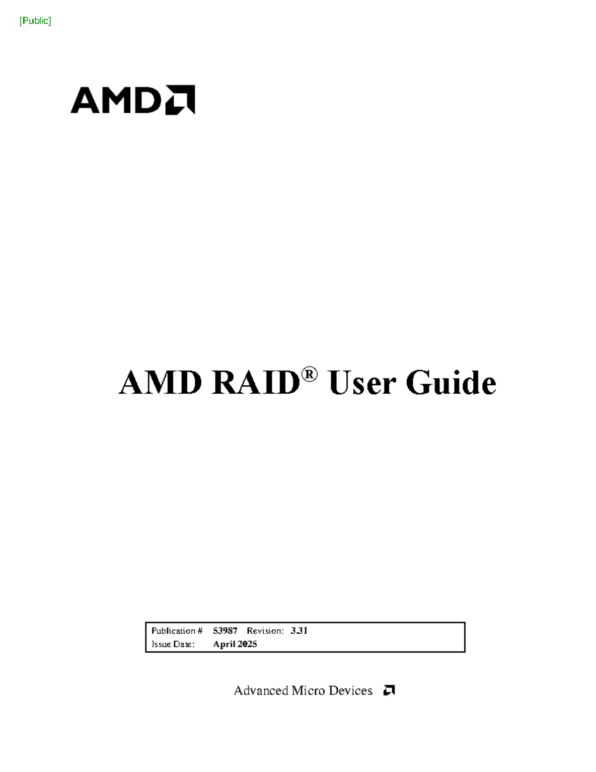 AMD RAID User Guide - 53987 Rev. 3.31 (April 2025) - Studocu