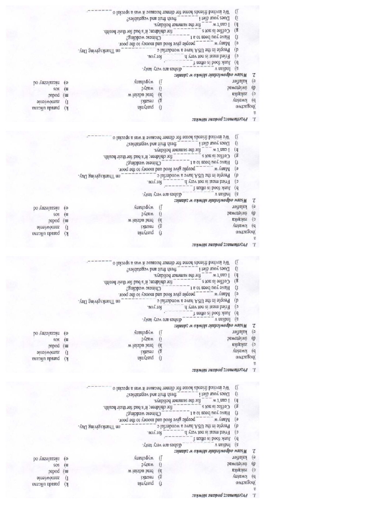 Vocabulary Test Unit 6: Translation and Sentence Completion Exercises ...