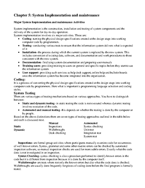 SAD Lecture Note chapter 1 - Chapter one: Overview (Basic concepts ...