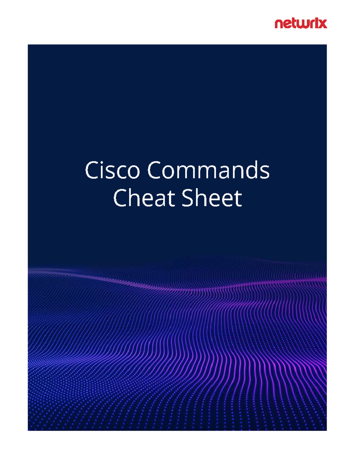 Cisco Commands Cheat Sheet: Basic Config & Routing Commands - Studocu