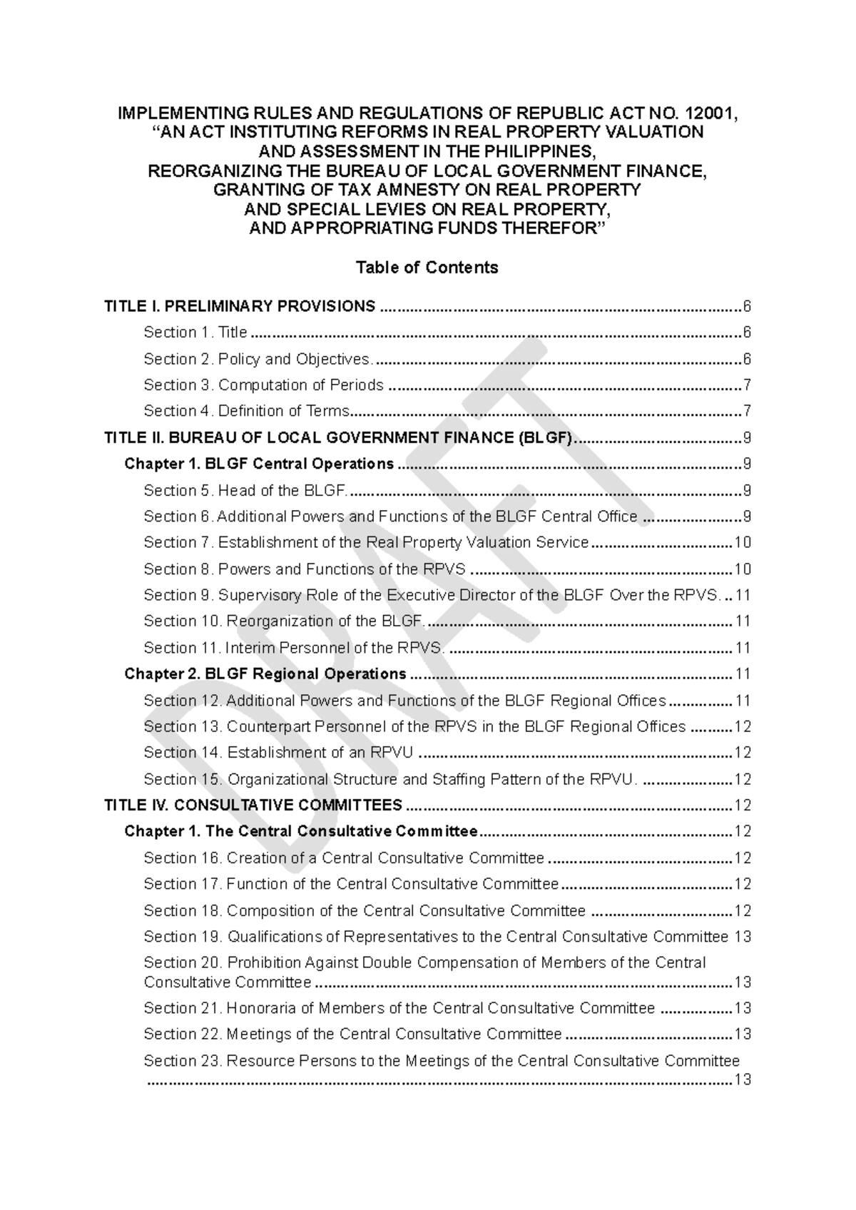 Implementing Rules & Regulations of Republic Act No. 12001 - Studocu