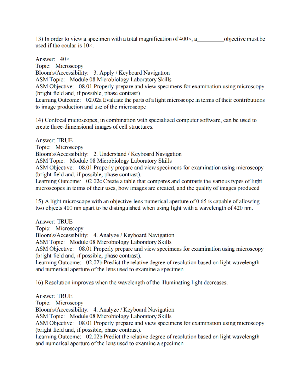 Microbiology Lab Skills ASM: Microscopy Concepts & Applications - Studocu