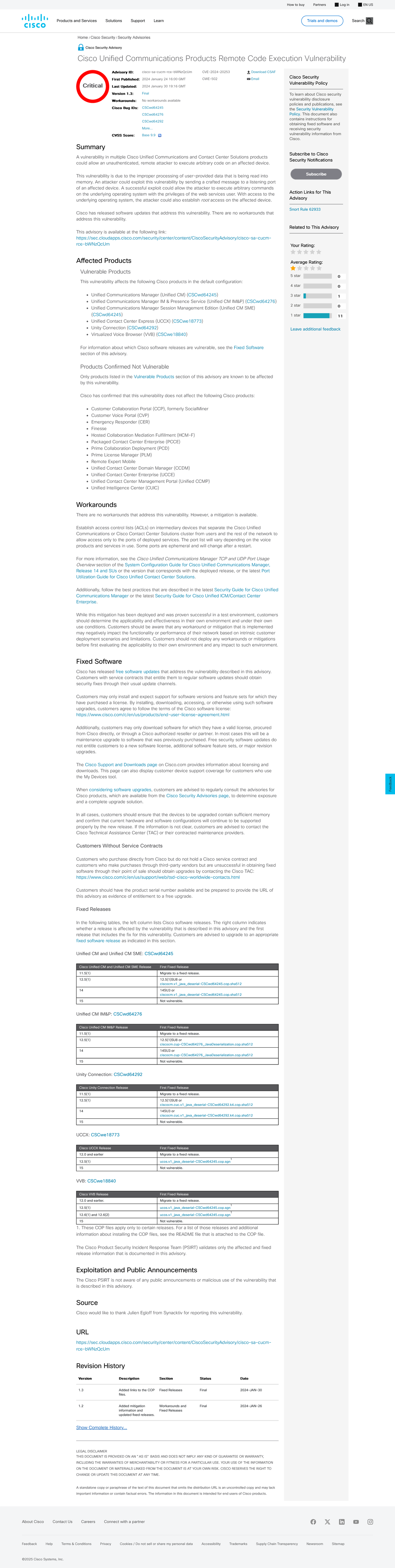 Cisco Unified Communications Products Remote Code Execution ...