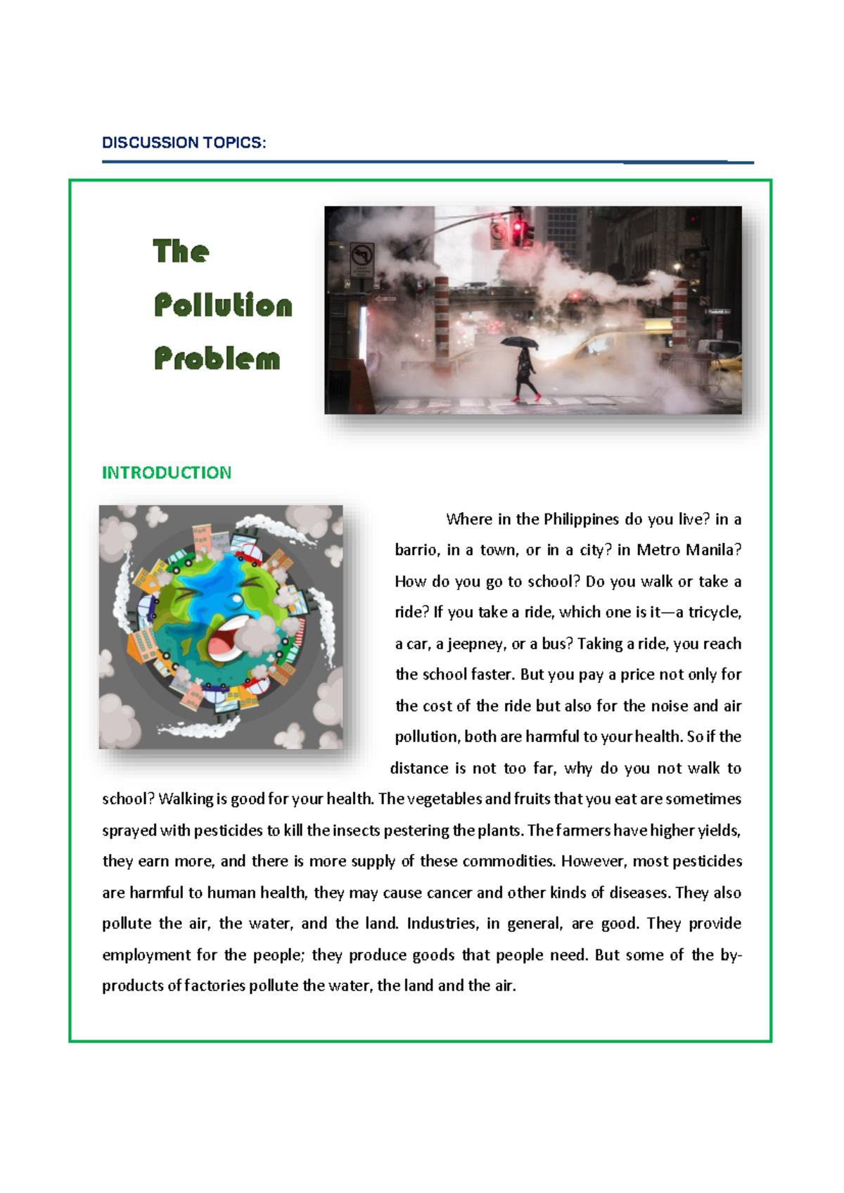 Environmental Science: Understanding Pollution in the Philippines - Studocu