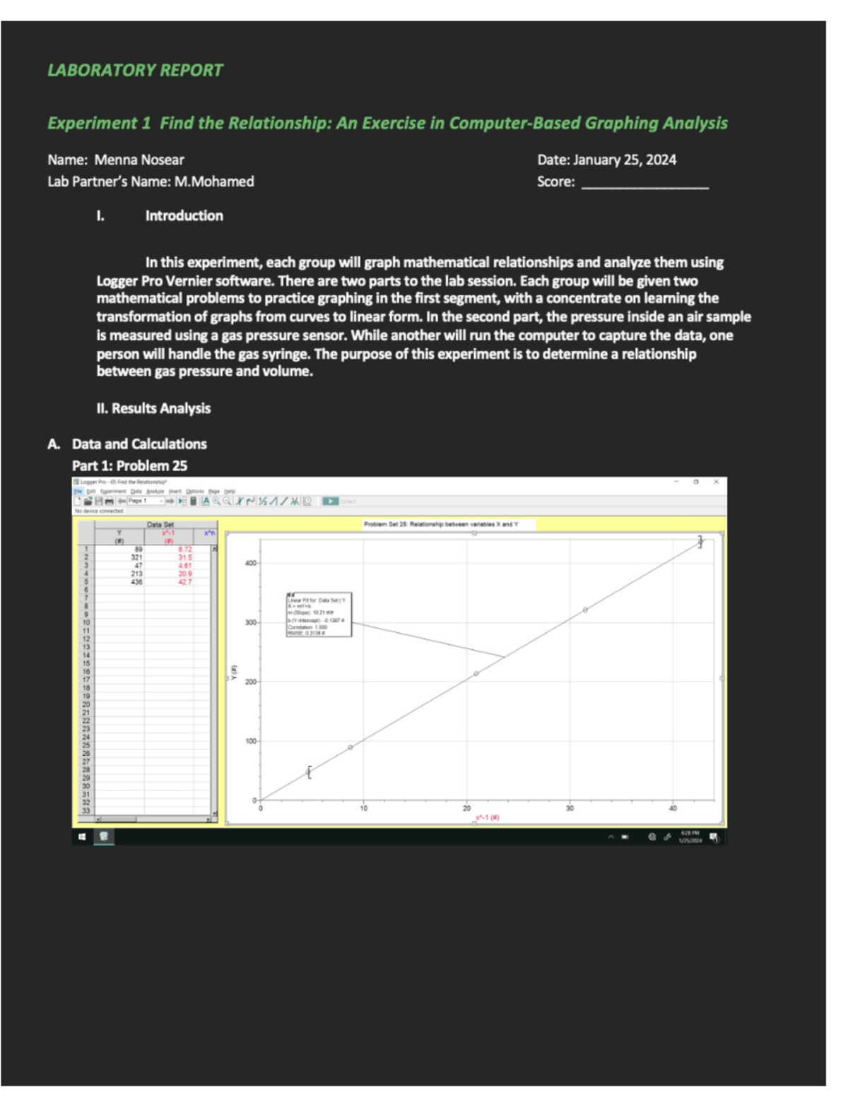 Lab Report 1 for Exp1 (1106) - Experimental Analysis - Studocu